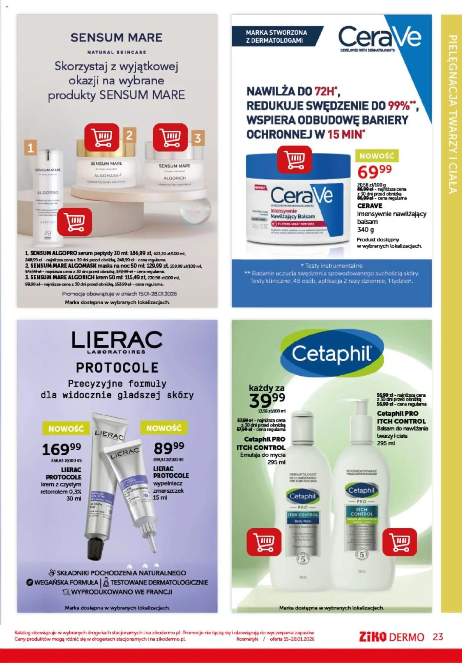 Ziko Gazetka od 15.01.2026 | Strona: 23 | Produkty: Kosmetyki, Body, Maska, Krem