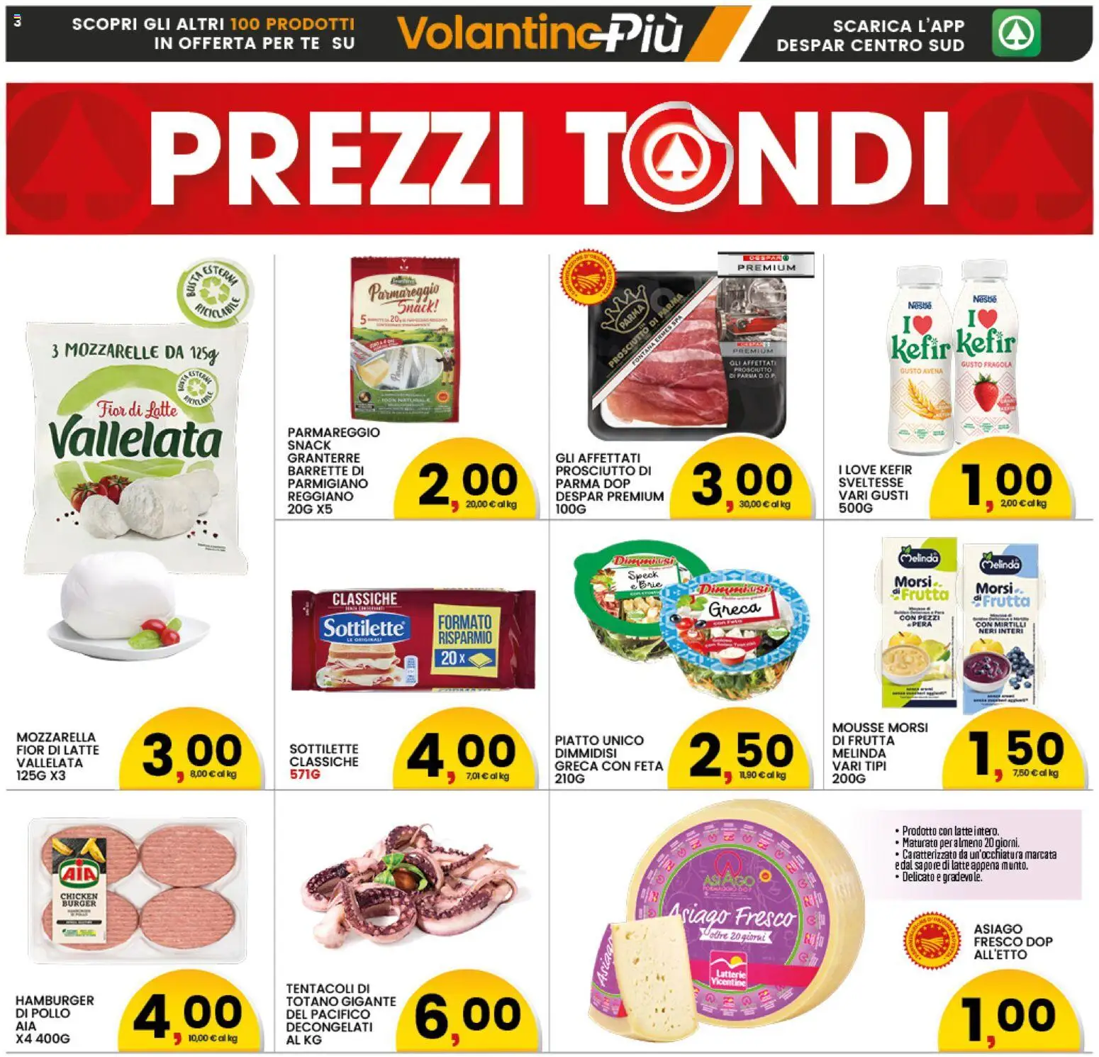 Volantino Interspar del 20.04.2026 | Pagina: 3 | Prodotti: Prosciutto di Parma, Pollo, Piatto, Hamburger