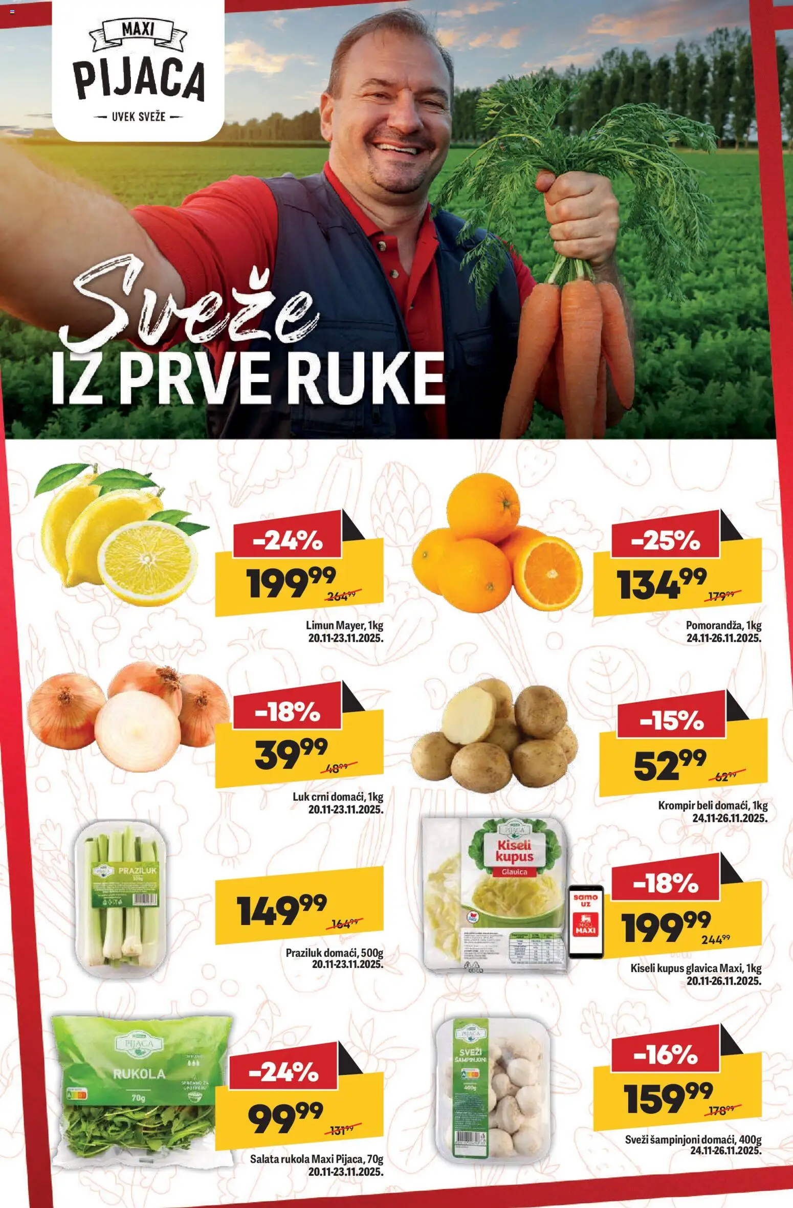 Maxi katalog - važi od 20.11.2025 | Strana: 8 | Proizvode: Kiseli kupus, Krompir, Šampinjoni, Limun