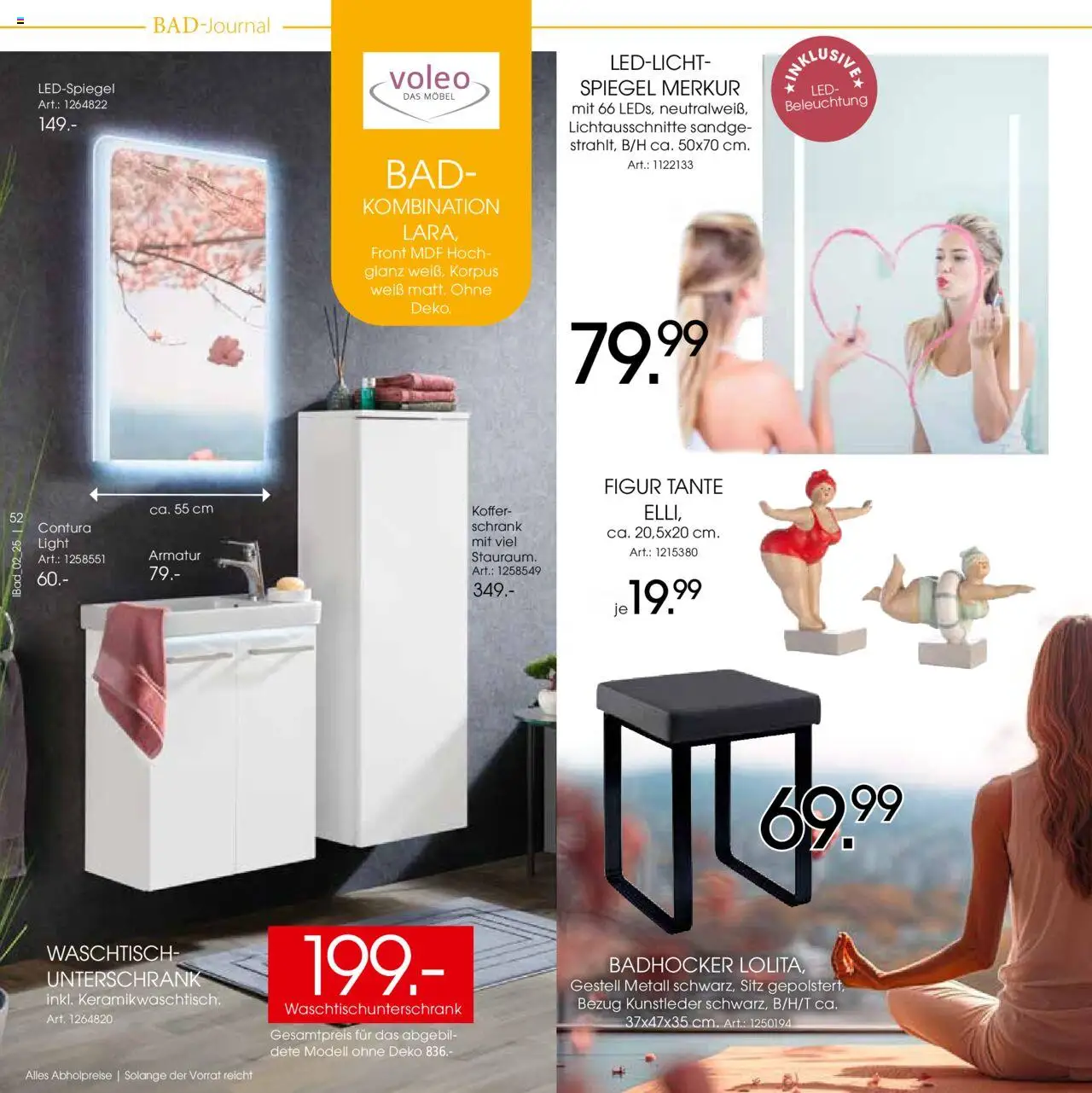 Zurbrüggen - Bad Spezial – gültig ab 11.06.2025 | Seite: 52 | Produkte: Badhocker, Waschtisch, Unterschrank, Koffer