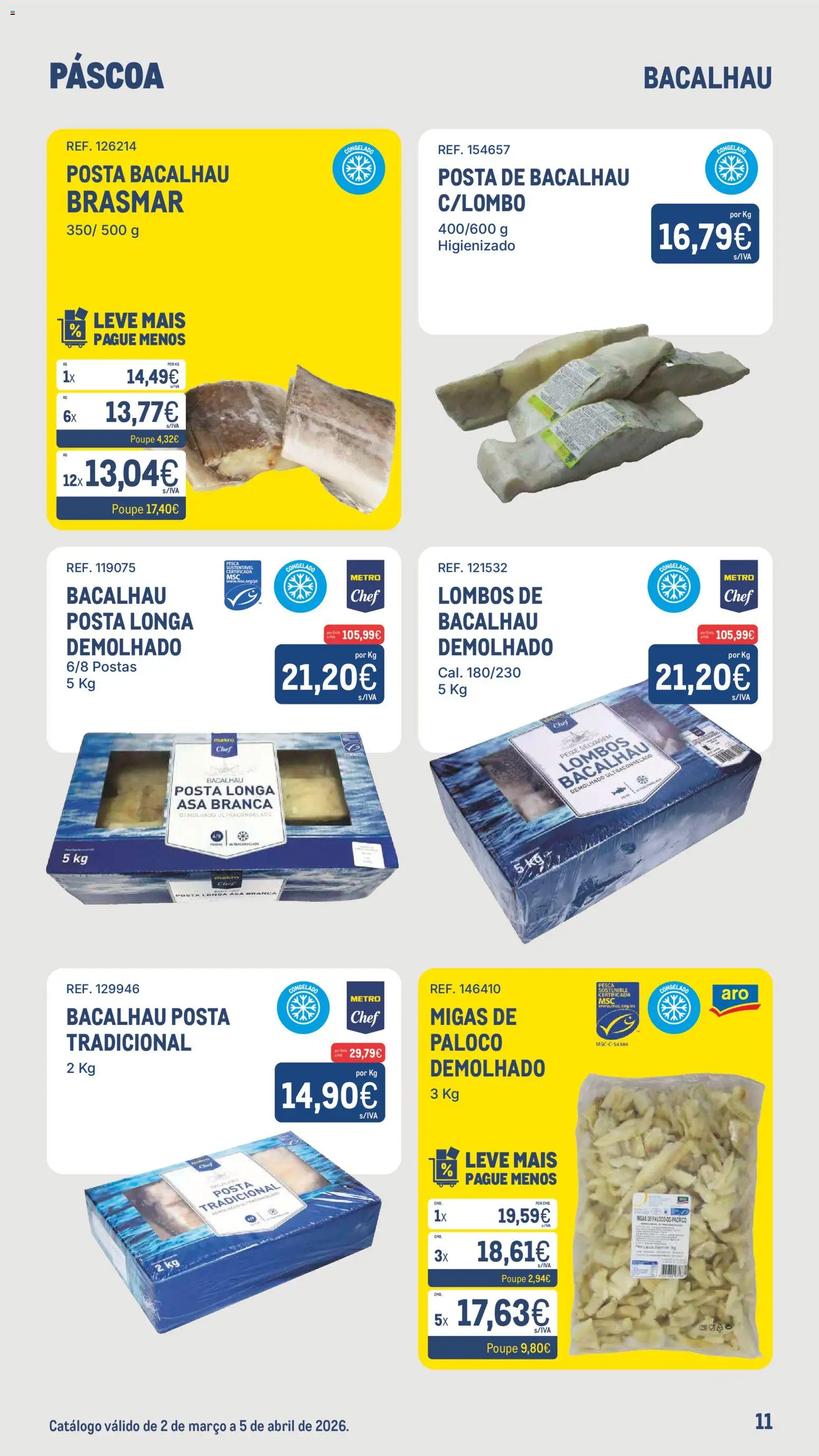 Makro - Especial Páscoa │ válido de 02.03.2026 | Página: 11 | Produtos: Bacalhau, Peixe