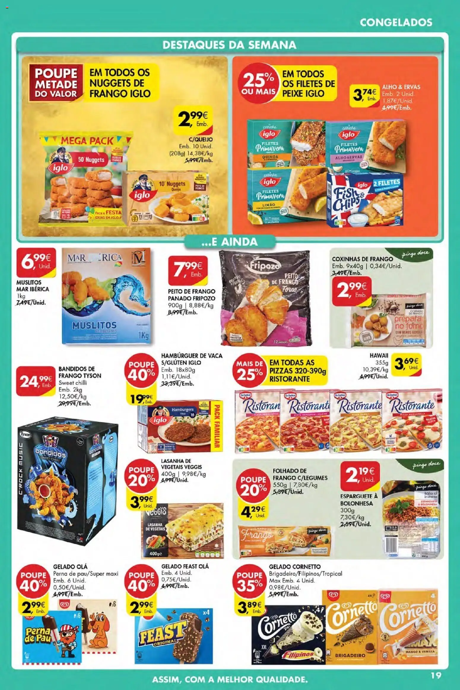 Pingo Doce Poupe Esta Semana Açores │ válido de 19.03.2026 | Página: 19 | Produtos: Faca, Frango, Pizza, Nuggets