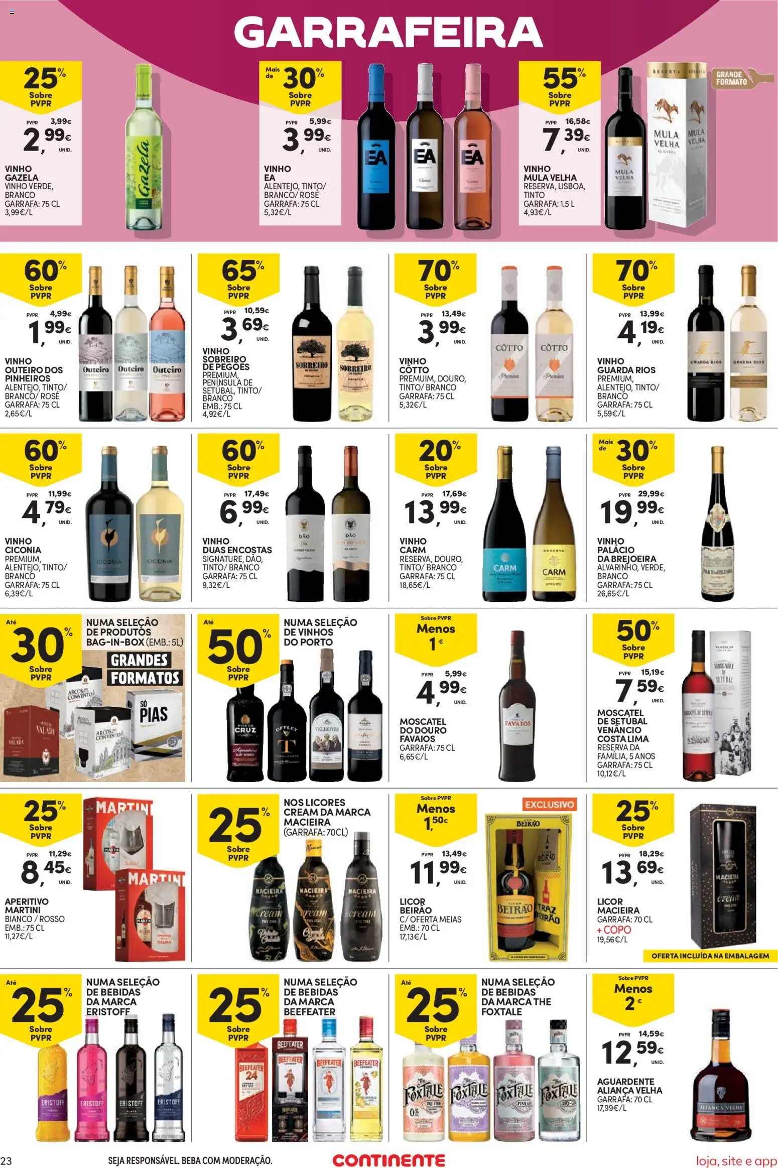 Continente Semanal Continente Bom Dia │ válido de 25.11.2025 | Página: 23 | Produtos: Aliança, Licor, Vinho, Meias