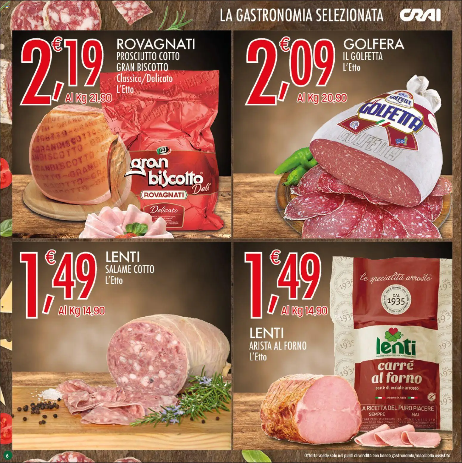 Volantino CRAI del 26.03.2026 | Pagina: 6 | Prodotti: Arrosto, Salame, Maiale, Forno