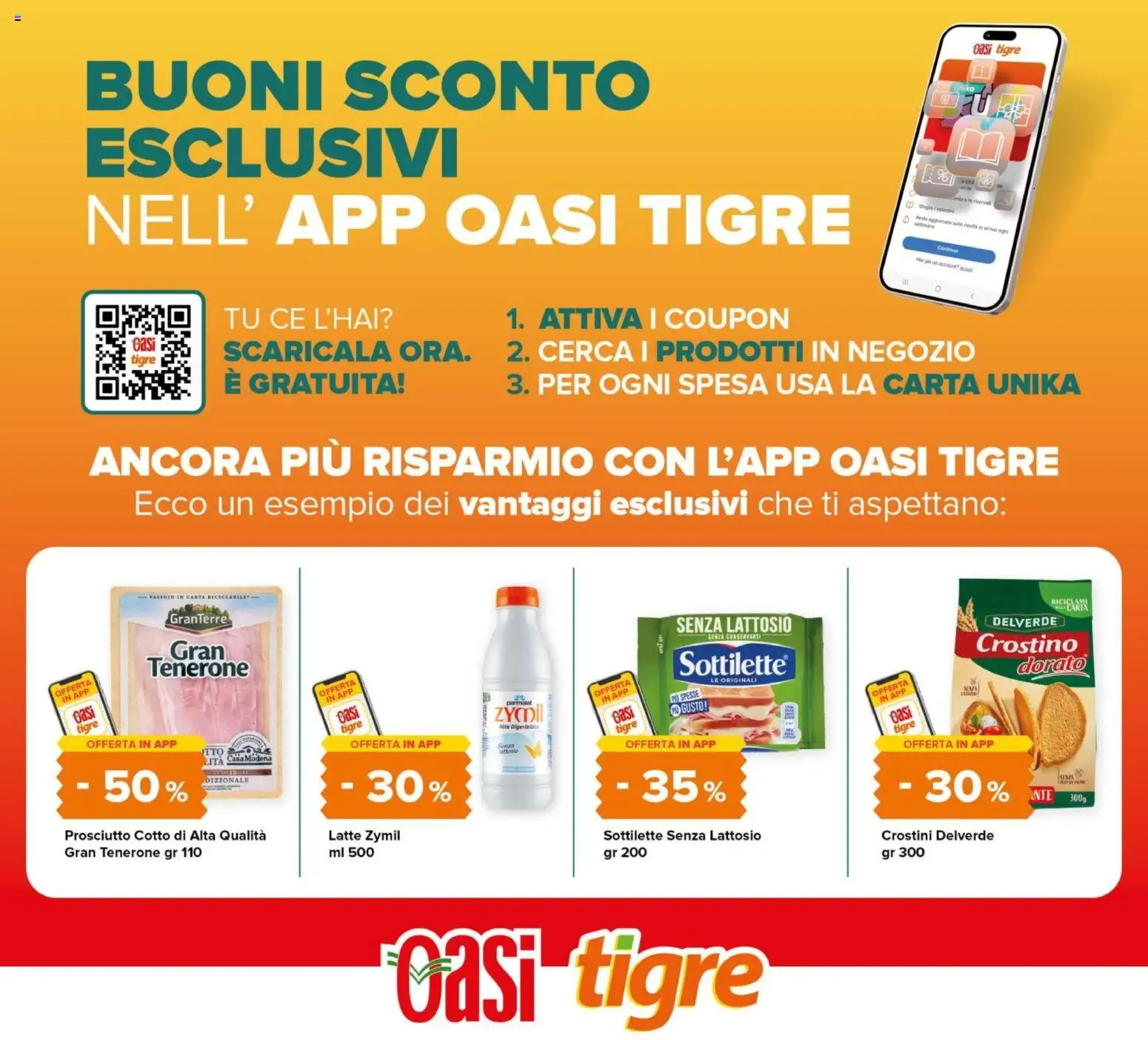 Volantino Oasi del 03.01.2026 | Pagina: 10 | Prodotti: Prosciutto Cotto, Latte, Prosciutto, Crostini