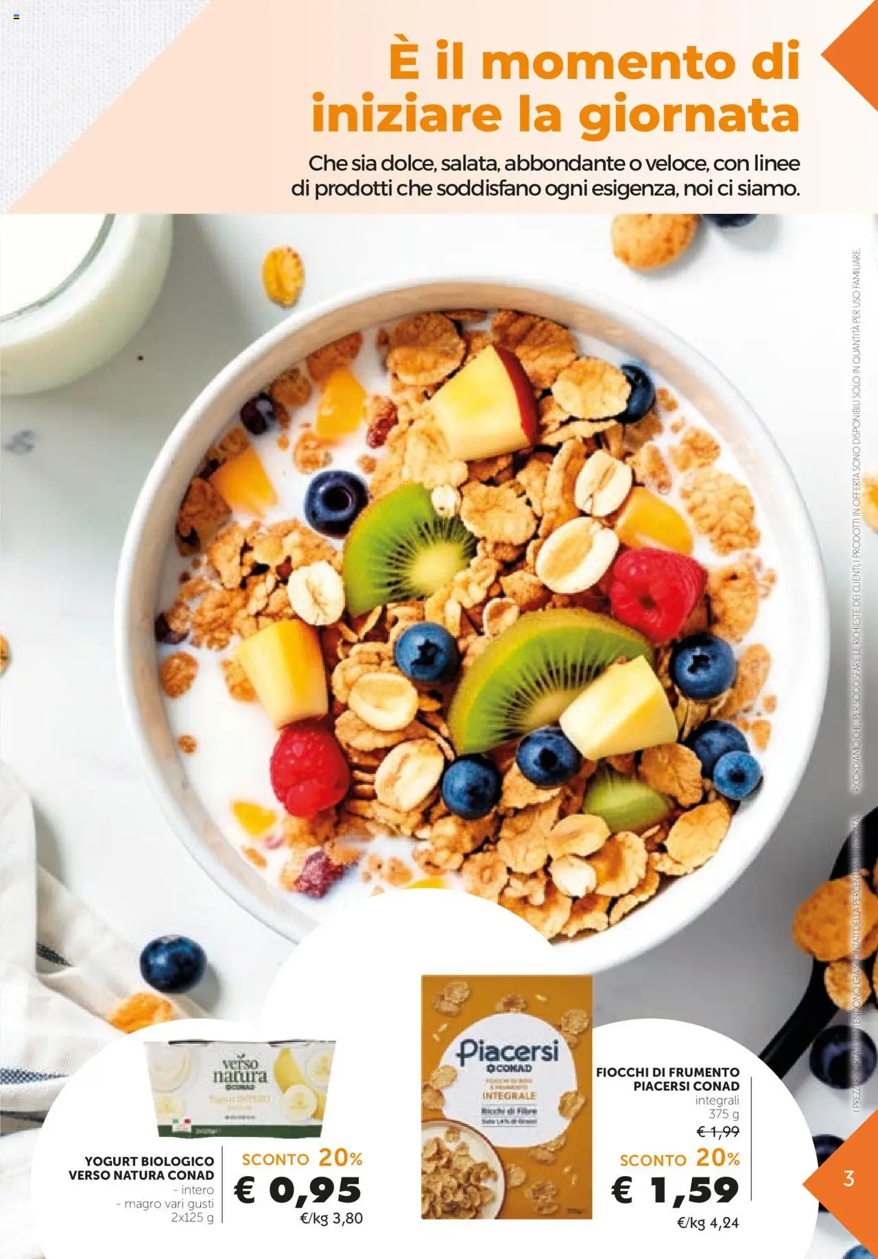 Volantino Conad del 08.10.2025 | Pagina: 3 | Prodotti: Yogurt, Fiocchi
