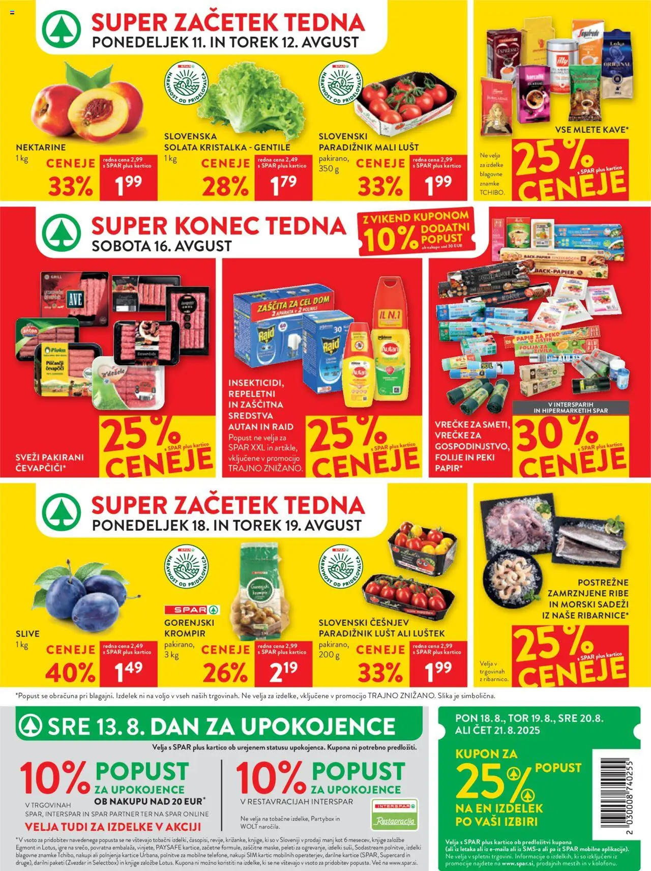 Spar katalog 33/25 │ velja od 13.08.2025 | Stran: 34 | Izdelki: Paradiznik, Ribe, Solata, Krompir
