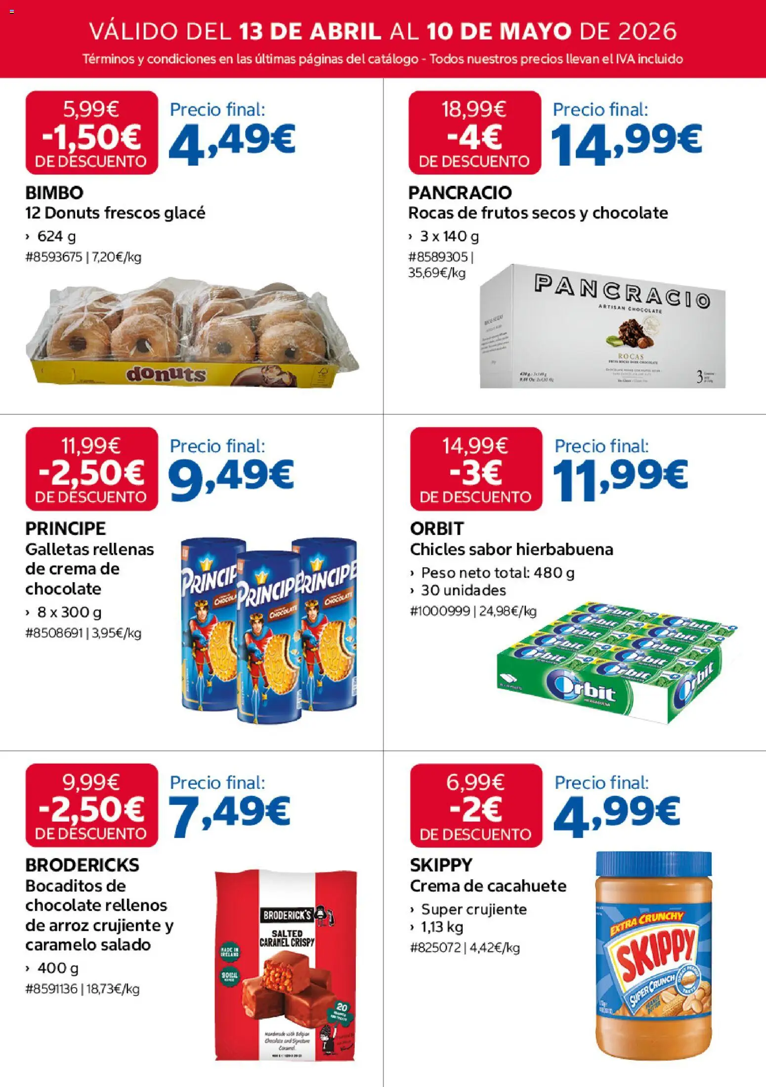 Costco catálogo │ válido desde el 13.04.2026 | Página: 4 | Productos: Chocolate, Crema, Peso, Donuts