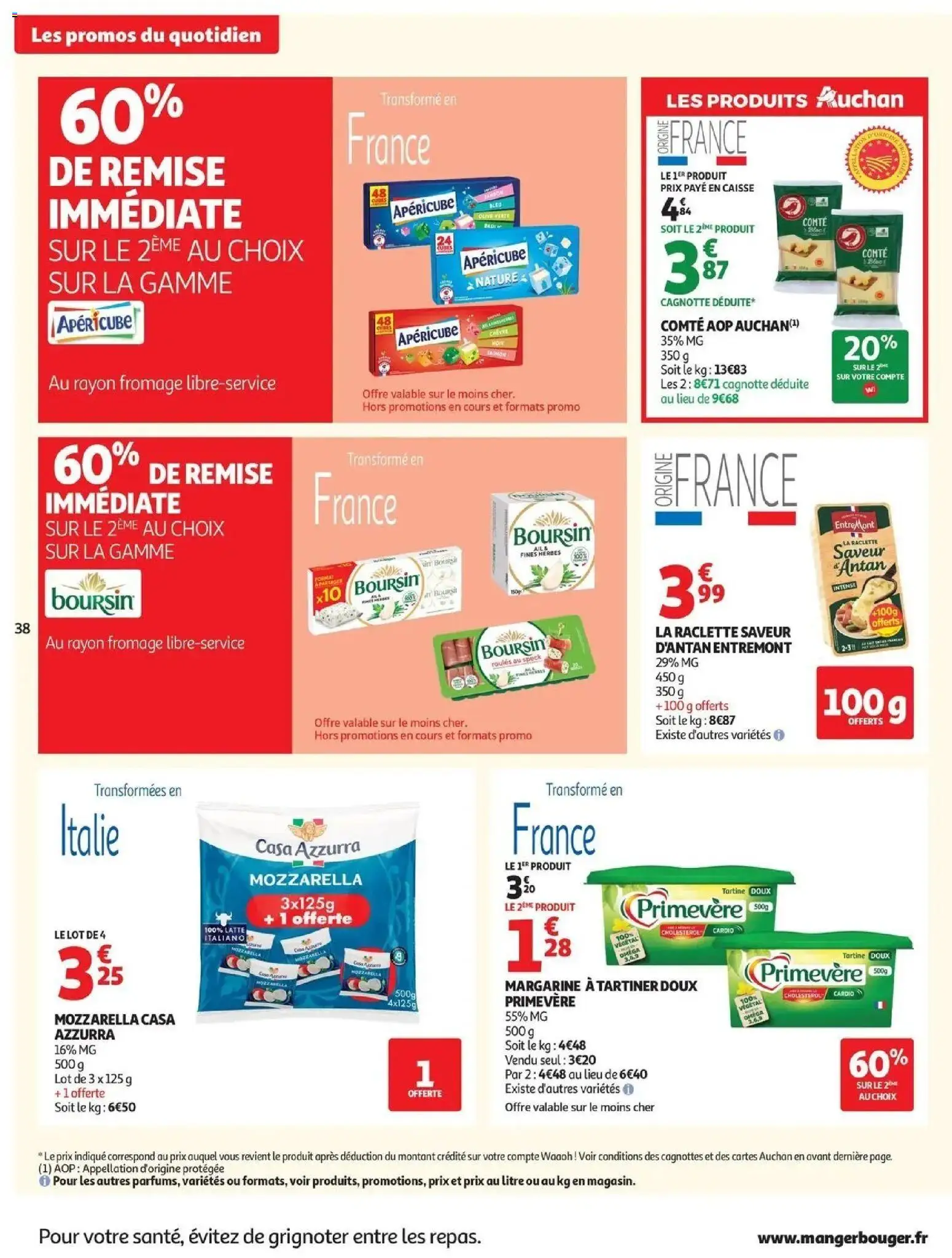 {H1} | Page: 40 | Produits: Olive, Mozzarella, Raclette, Fromage