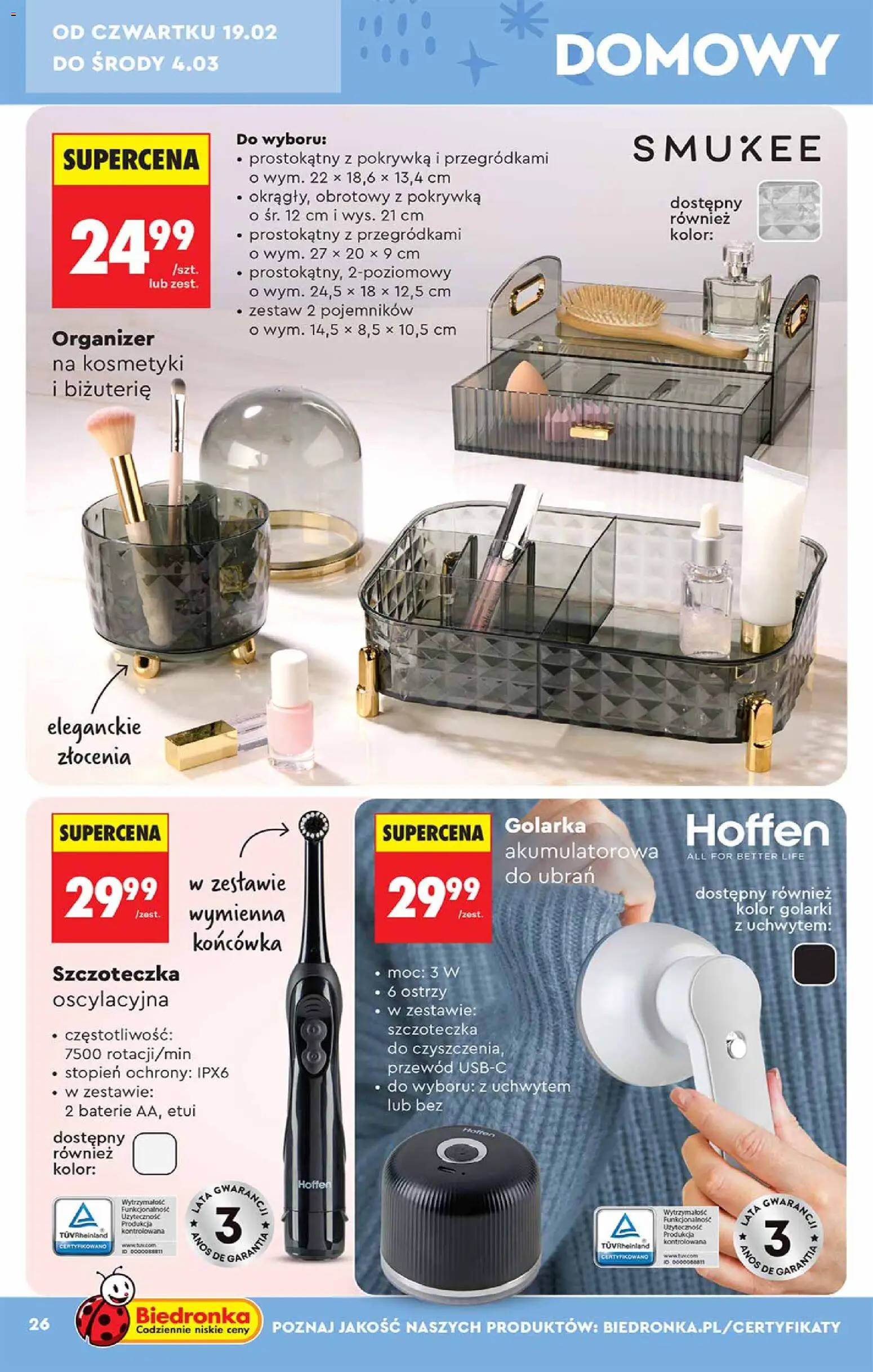 Biedronka gazetka - Hity i inspiracje od 14.02.2026 | Strona: 26 | Produkty: Kosmetyki, Baterie, Golarka