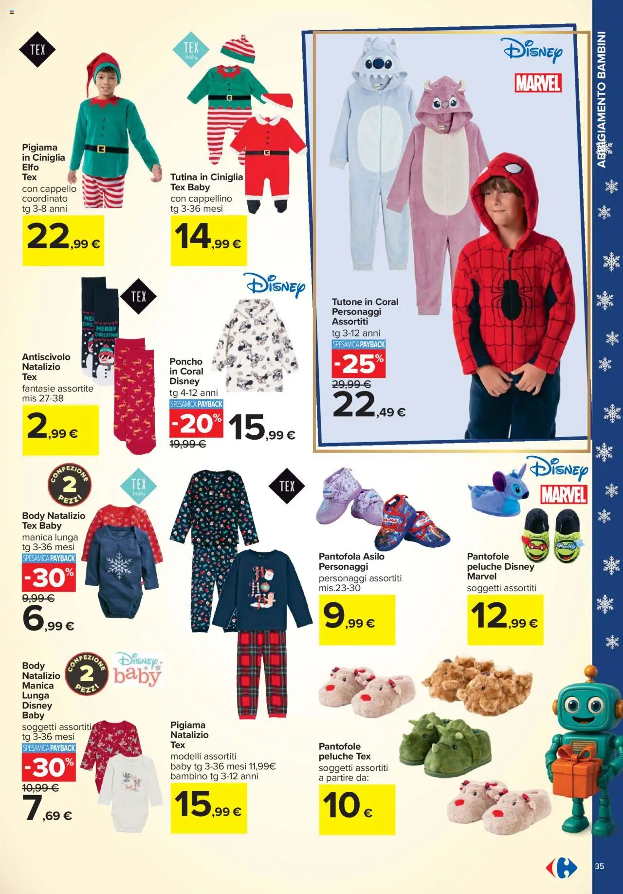 Volantino Carrefour del 24.10.2025 | Pagina: 35 | Prodotti: Peluche, Pantofole, Tutina, Cappello