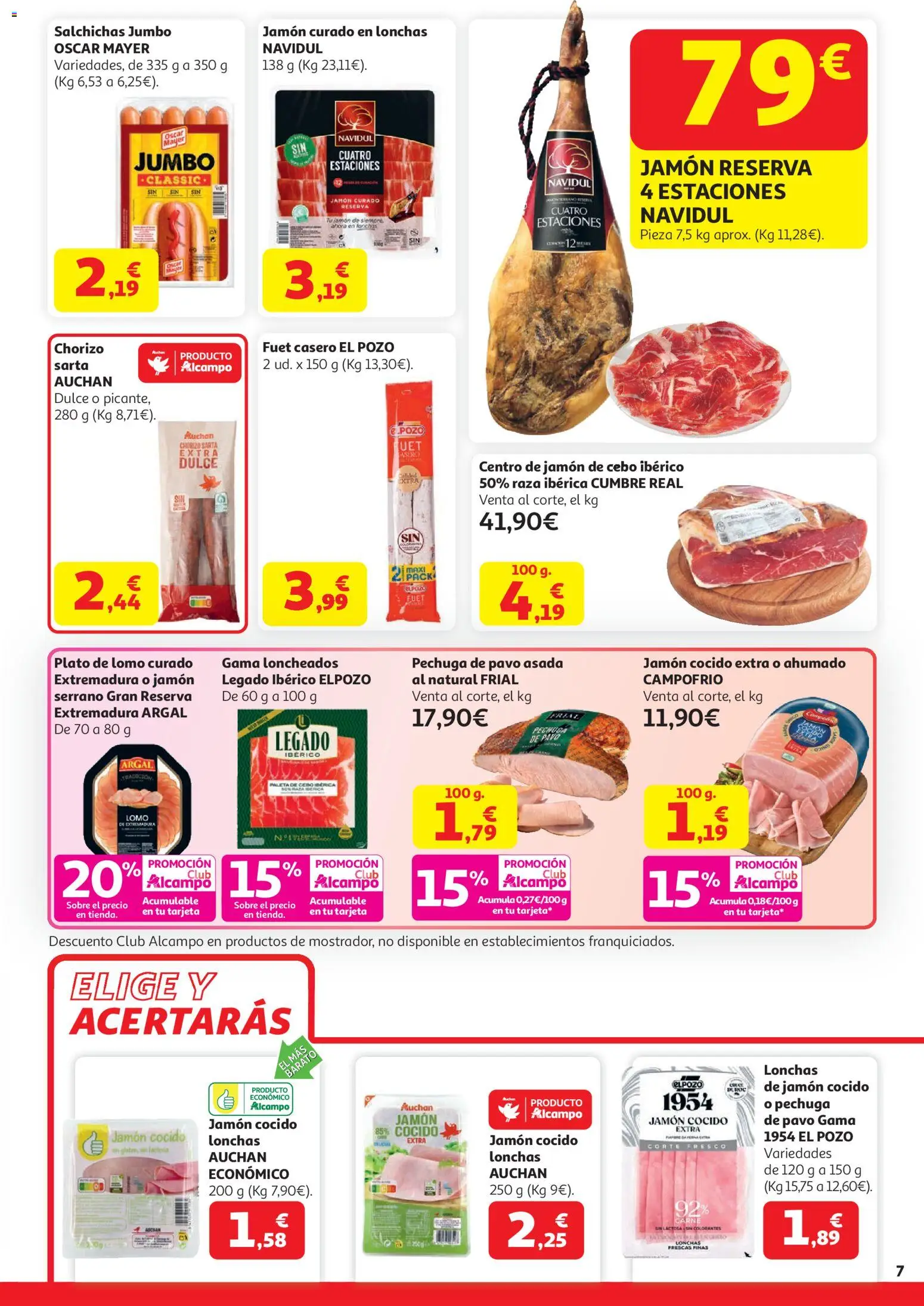 Alcampo  HG General Cat │ válido desde el 07.04.2026 | Página: 7 | Productos: Jamón, Jamón cocido