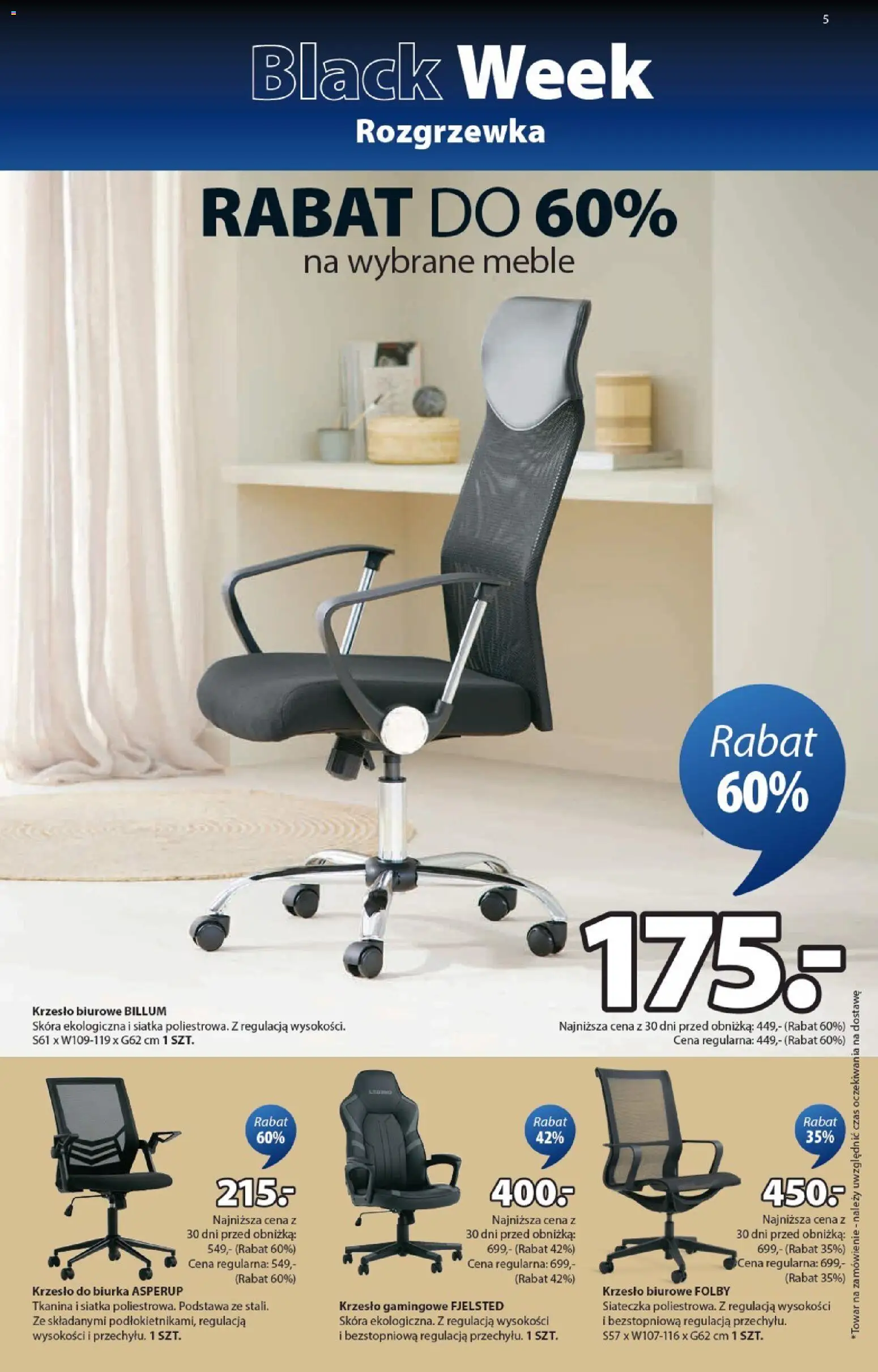 JYSK Black Friday od 12.11.2025 | Strona: 5 | Produkty: Krzesło, Siatka
