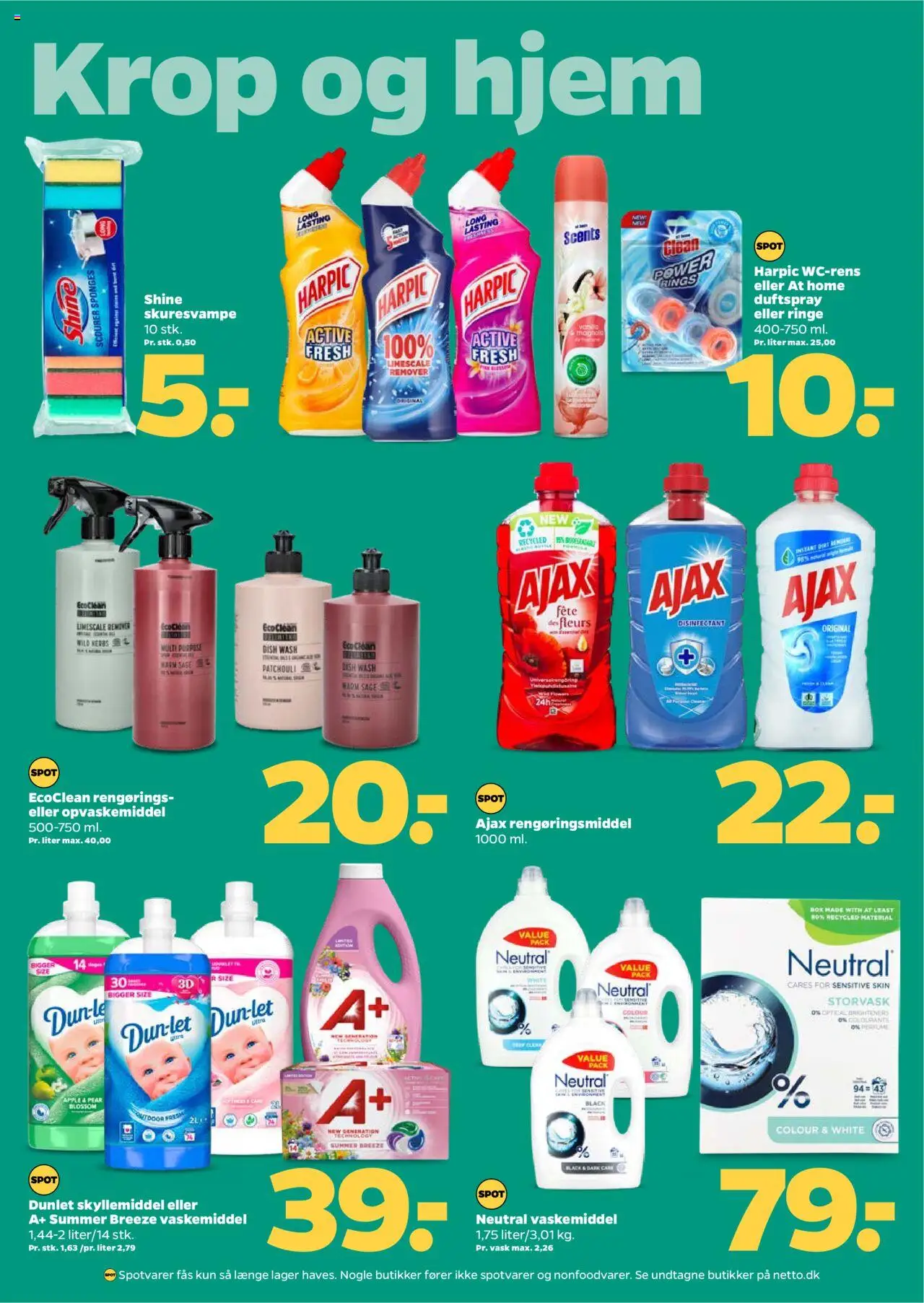 Netto Tilbudsavis gyldig fra 23.08.2025 | Side: 25 | Produkter: Skyllemiddel, Opvaskemiddel, Toilet