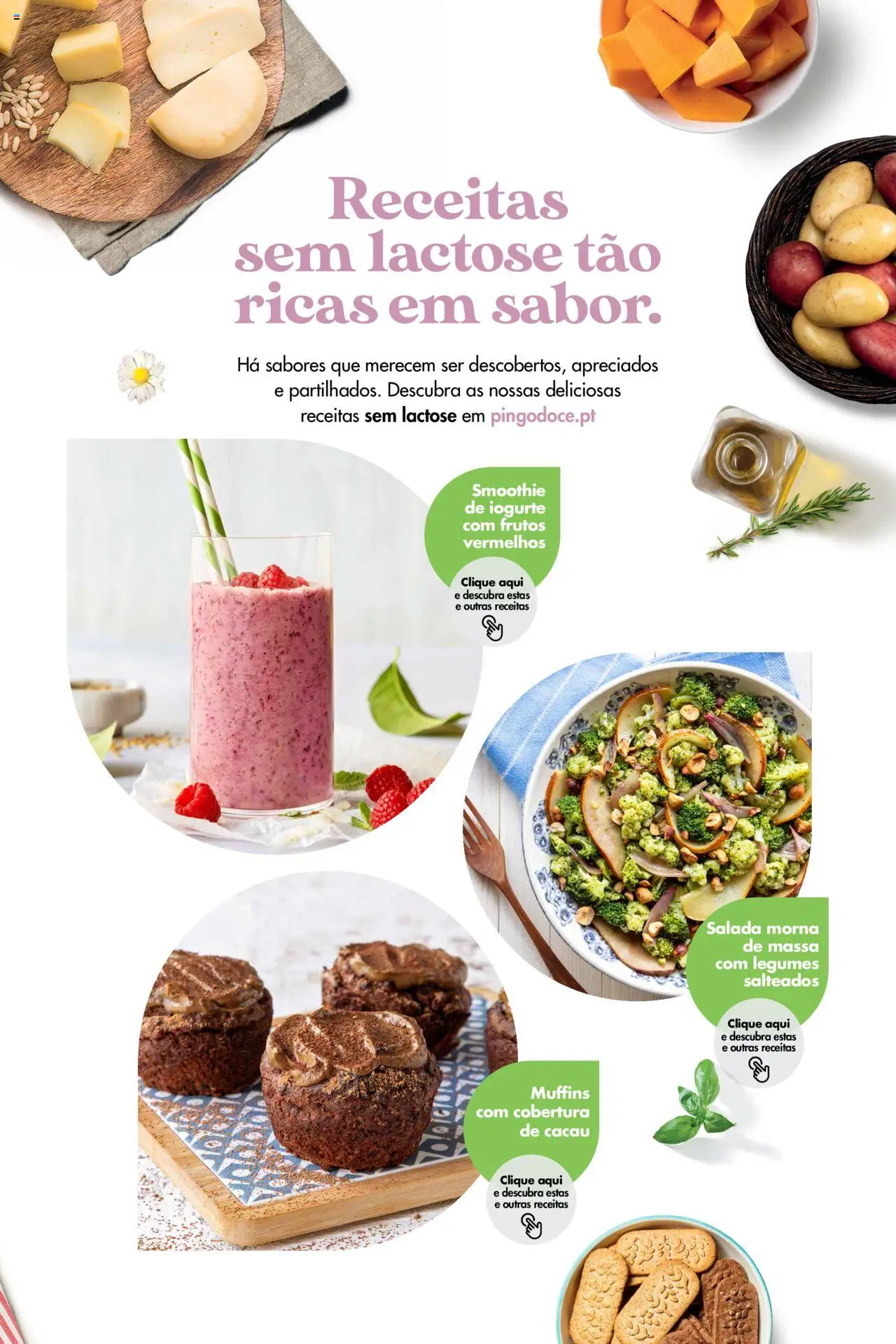 Pingo Doce Catálogo-Sem Lactose │ válido de 07.05.2024 | Página: 3 | Produtos: Iogurte, Massa, Salada