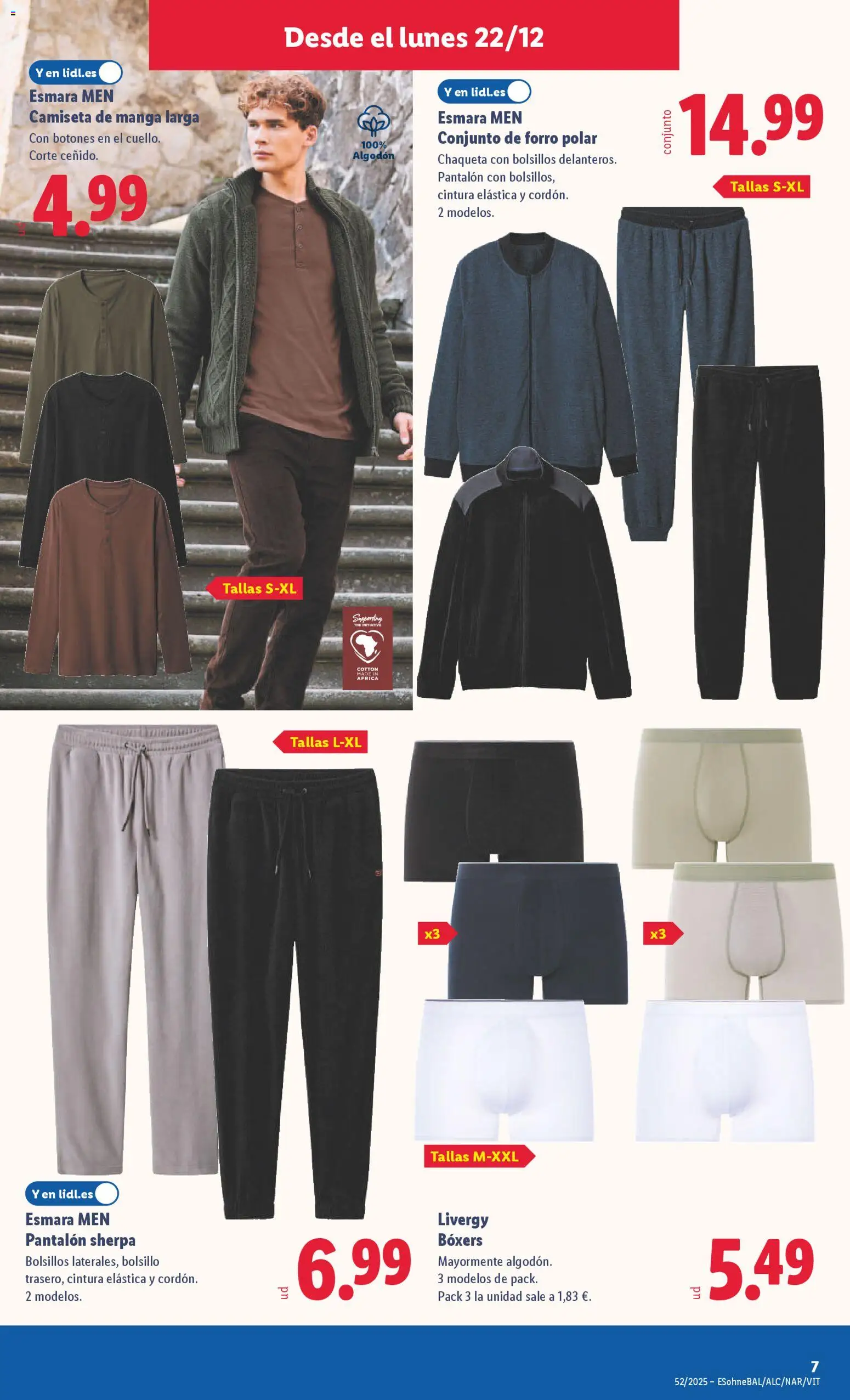 Lidl folleto de bazar │ válido desde el 22.12.2025 | Página: 15 | Productos: Chaqueta, Boxers