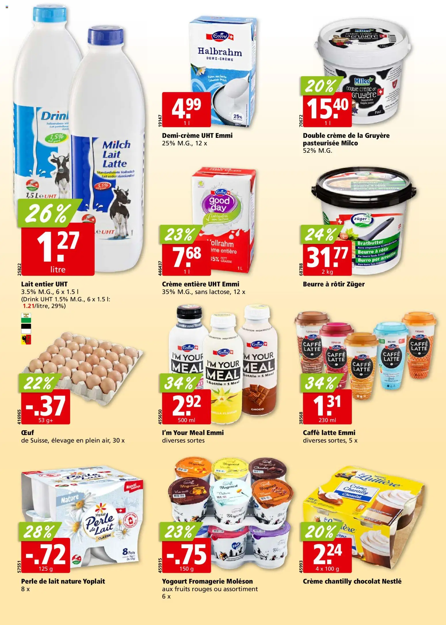 Aligro Aktionen Chavannes, Matran, Genève, Sion – gültig ab 10.11.2025 | Seite: 14 | Produkte: Milch, Creme