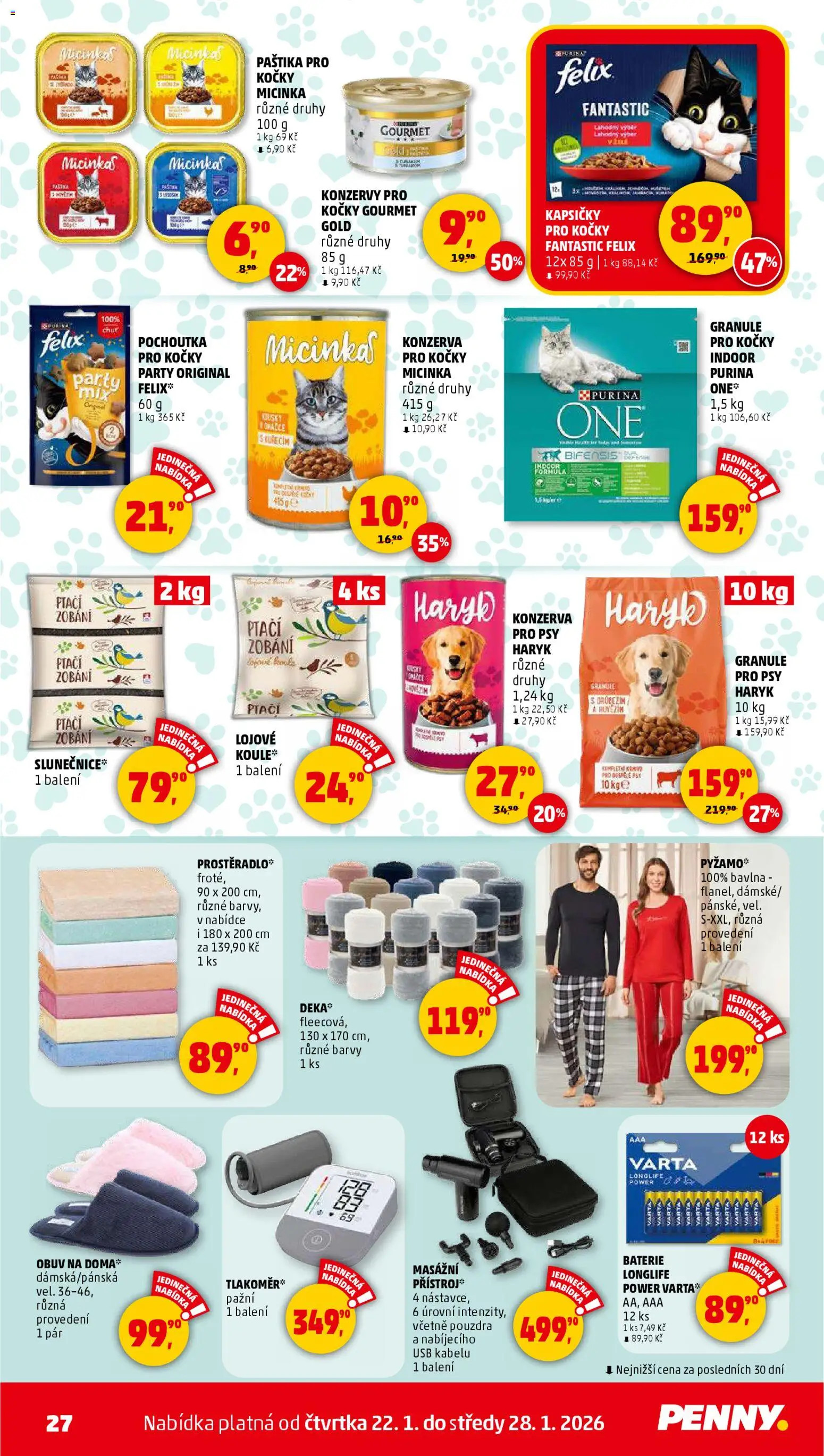 Penny Market leták - Čtvrtečník od 22.01.2026 | Strana: 27 | Produkty: Purina, Granule, Obuv, Konzerva pro kočky