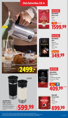 BELLAROM Mlevena kafa, Crema, U vakuum pakovanju 250 g - pregled Lidl kataloga - važi od 23.04.2026 | Strana: 85 | Proizvode: Silvercrest, Instant kafa, Kafa, Nescafé