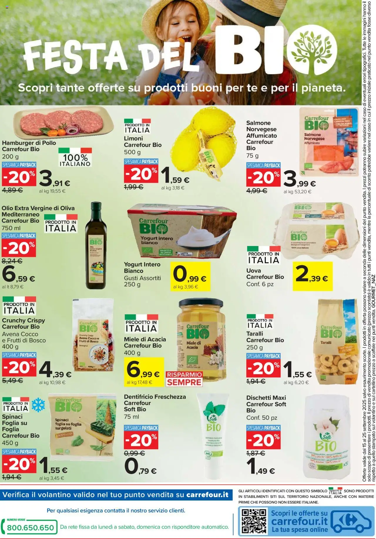 Volantino Carrefour del 15.09.2025 | Pagina: 22 | Prodotti: Dentifricio, Salmone, Olio, Scaffale