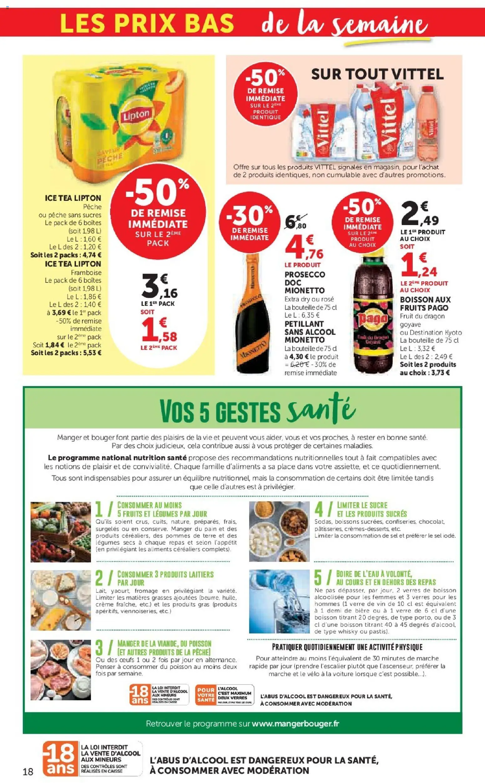 {H1} | Page: 18 | Produits: Alcool, Œufs, Pain, Poisson