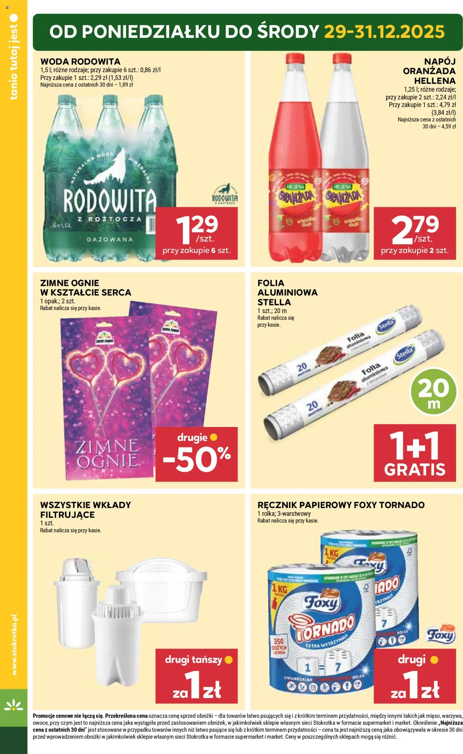 Stokrotka Gazetka od 29.12.2025 | Strona: 6 | Produkty: Stokrotka, Ręcznik papierowy, Woda, Warzywa