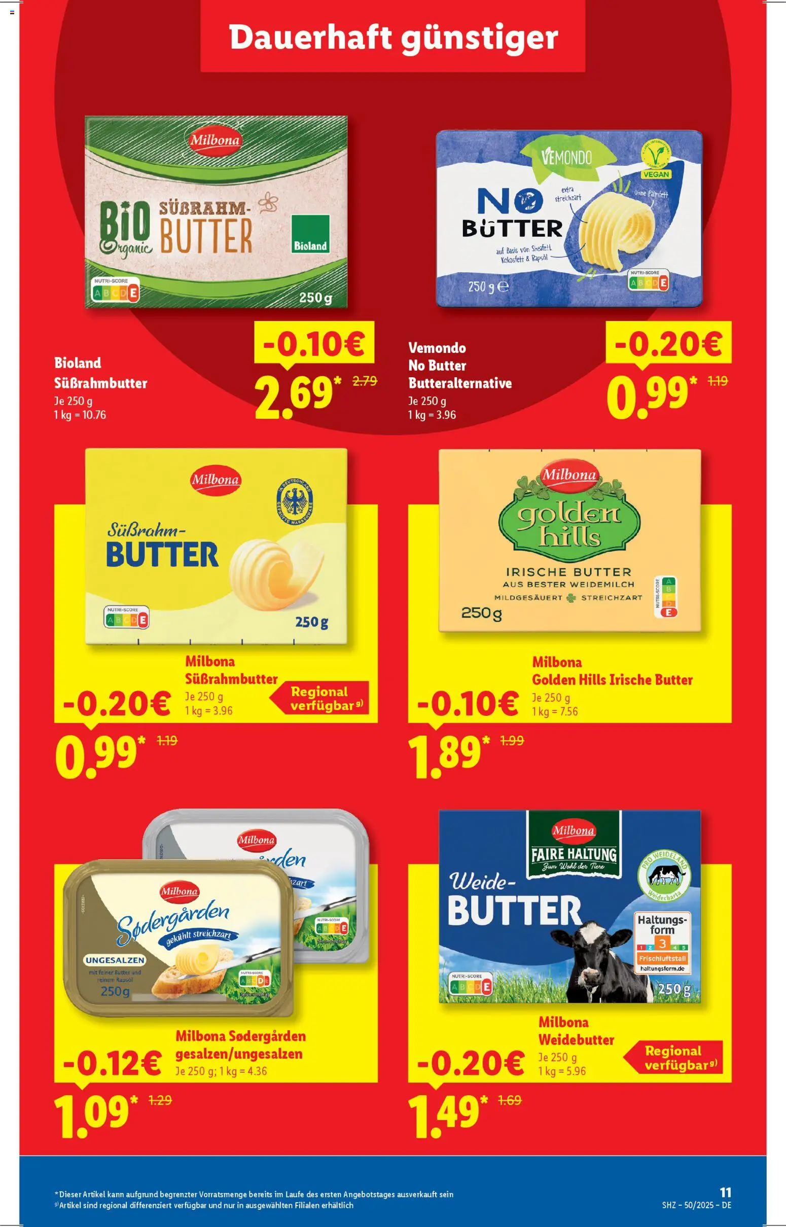 Lidl - Prospekt – gültig ab 08.12.2025 | Seite: 11 | Produkte: Butter, Rapsöl