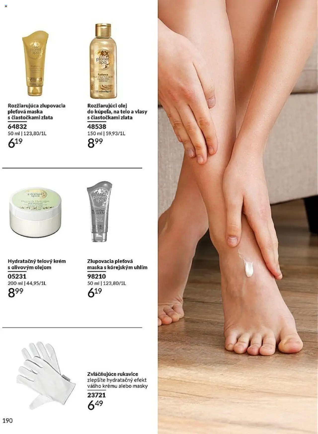 Nové Avon akcie – leták je platný od 01.10.2025 | Strana: 190 | Produkty: Olej, Maska, Telový krém, Rukavice