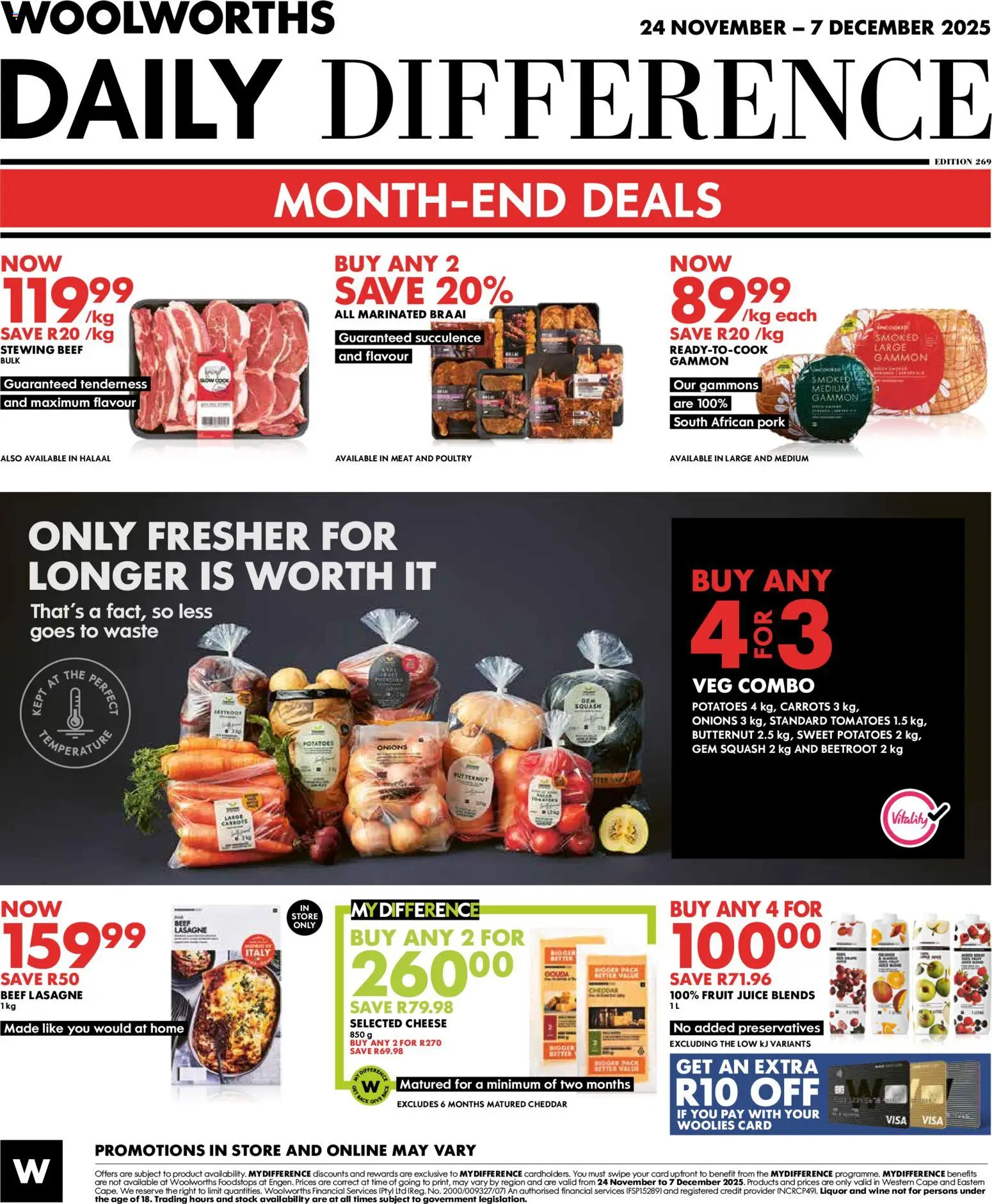 New Woolworths catalogue – valid from 24.11.2025 | Page: 12 | Products: Desmaquilante, Carrots, Onions, Fruit