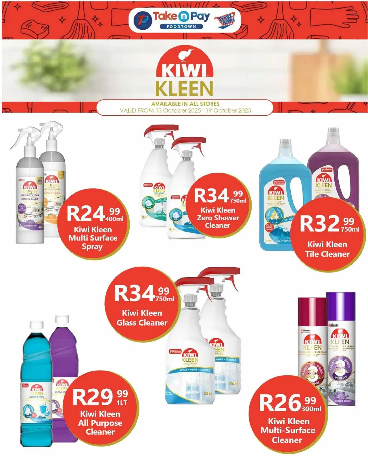New Take n Pay catalogue – valid from 13.10.2025 | Page: 19 | Products: Shower, Kiwi, Scrub