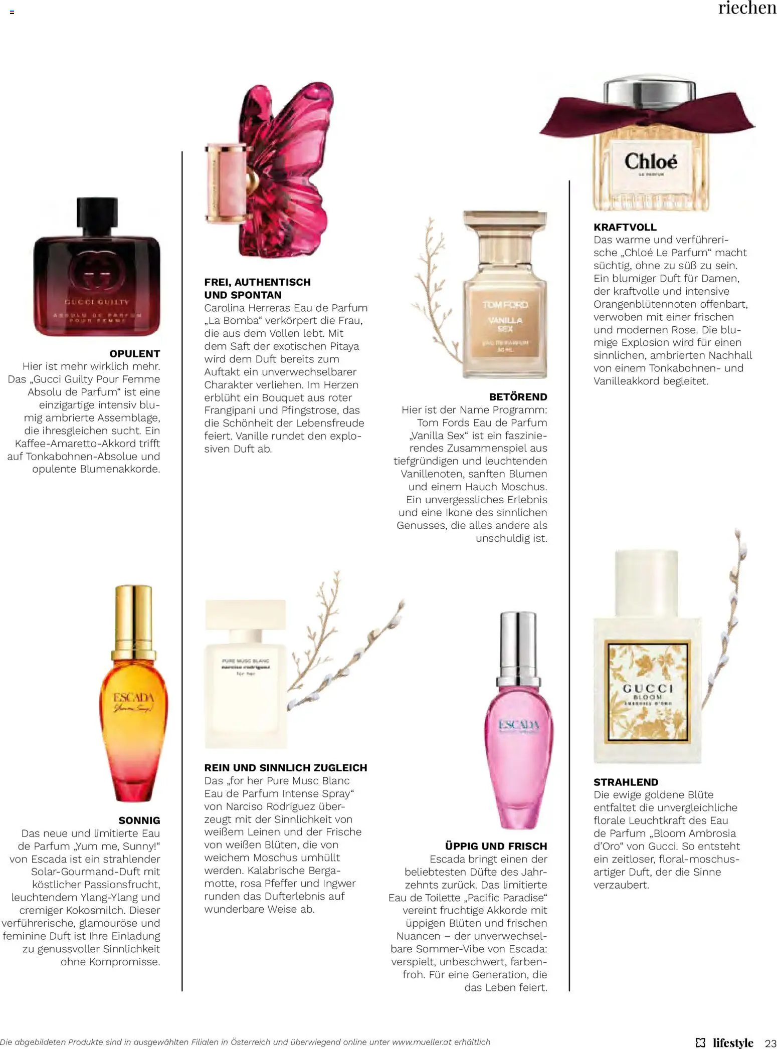 Müller Magazine Lifestyle 2/26 gültig ab 01.03.2026 | Seite: 23 | Produkte: Pfeffer, Toilette, Parfüm, Saft