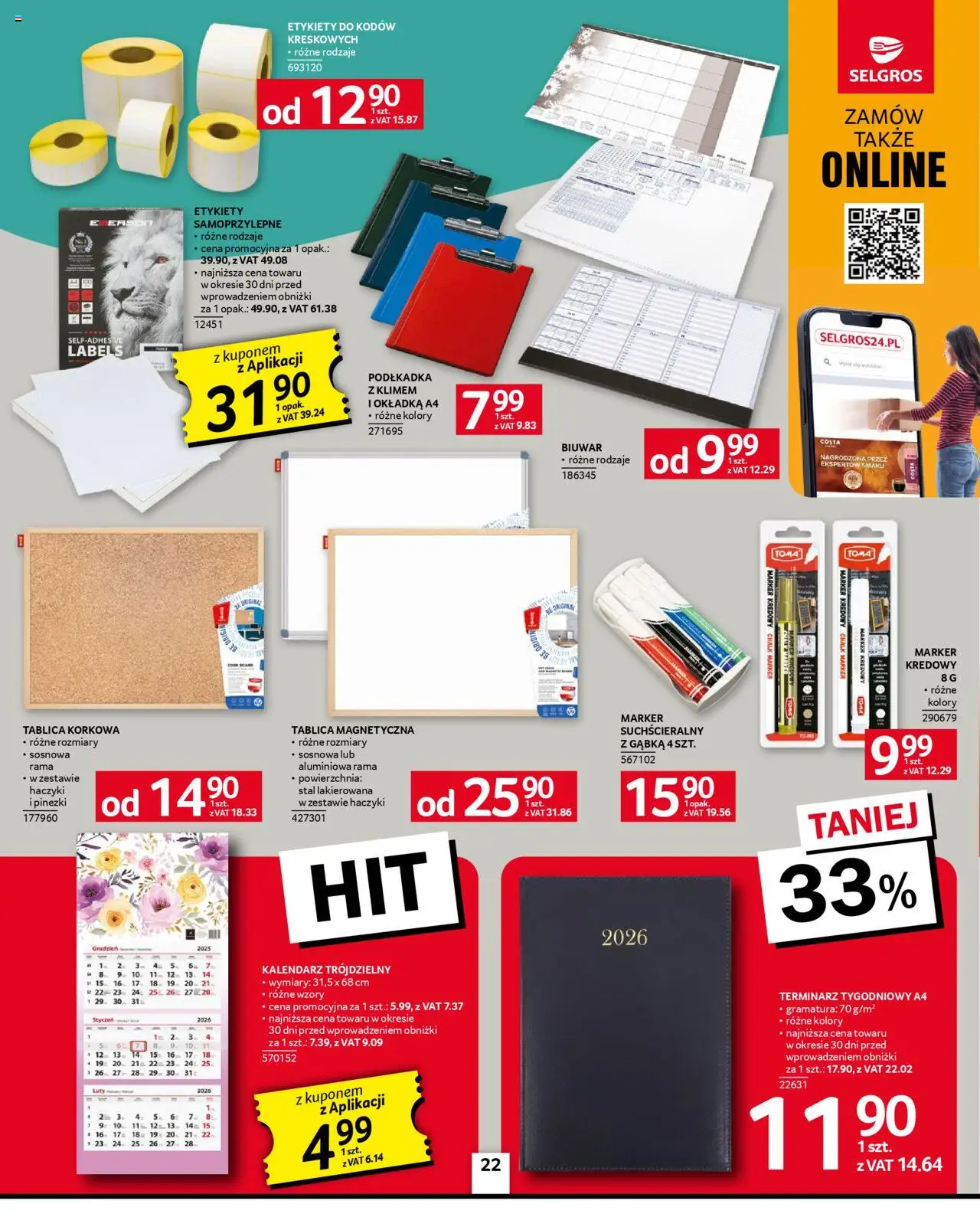 Selgros cash&carry Gazetka - Oferta przemysłowa od 23.10.2025 | Strona: 24 | Produkty: Kalendarz, Gąbka