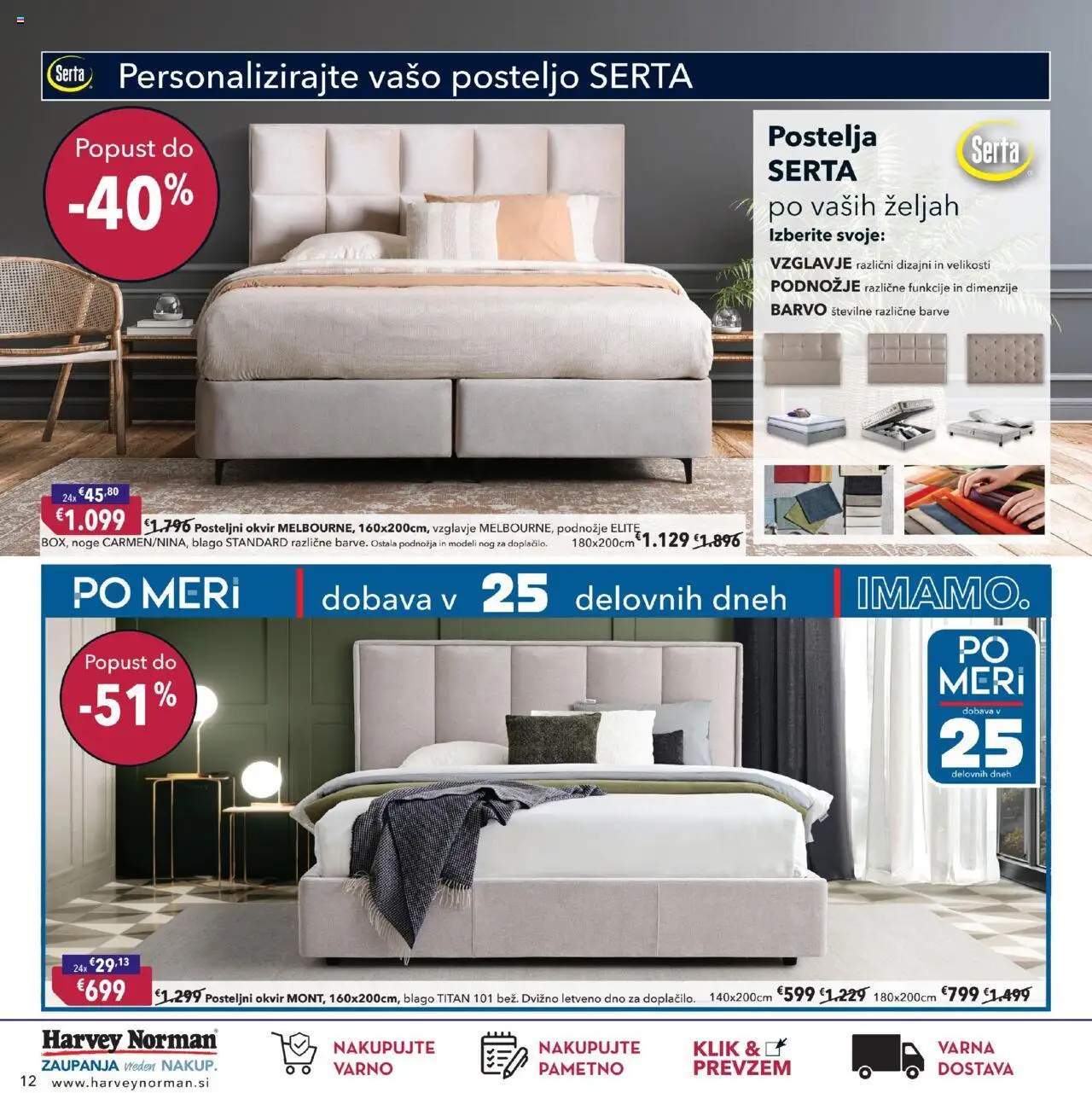 Novi Harvey Norman katalog ponudbe – veljaven od 16.10.2025 | Stran: 12 | Izdelki: Okvir, Posteljni okvir, Postelja