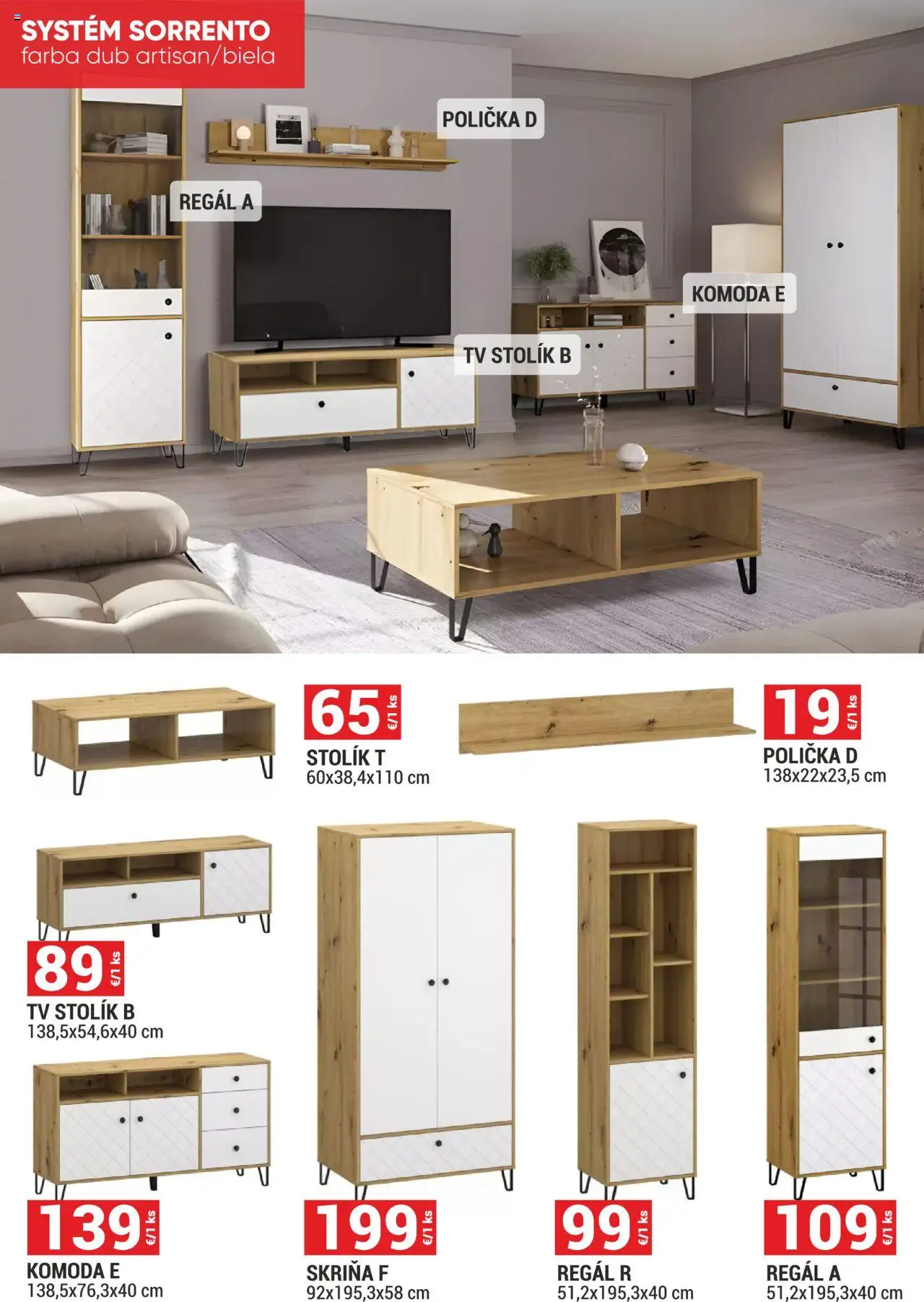Merkury Market nábytok, sedačky, matrace │ platný od 01.08.2025 | Strana: 32 | Produkty: Tv, Tv stolik, Regál, Skriňa