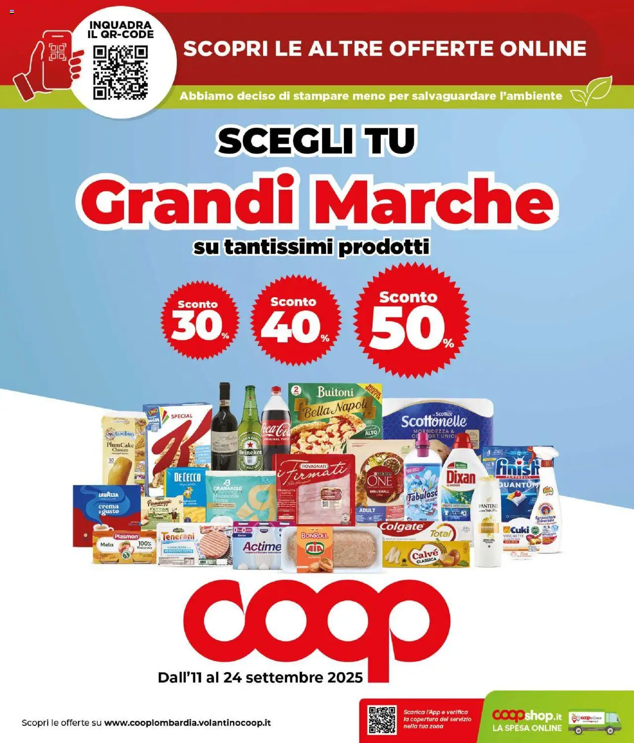 Volantino COOP del 11.09.2025 | Pagina: 1 | Prodotti: Crema, Sgrassatore, Heineken, Vaschette