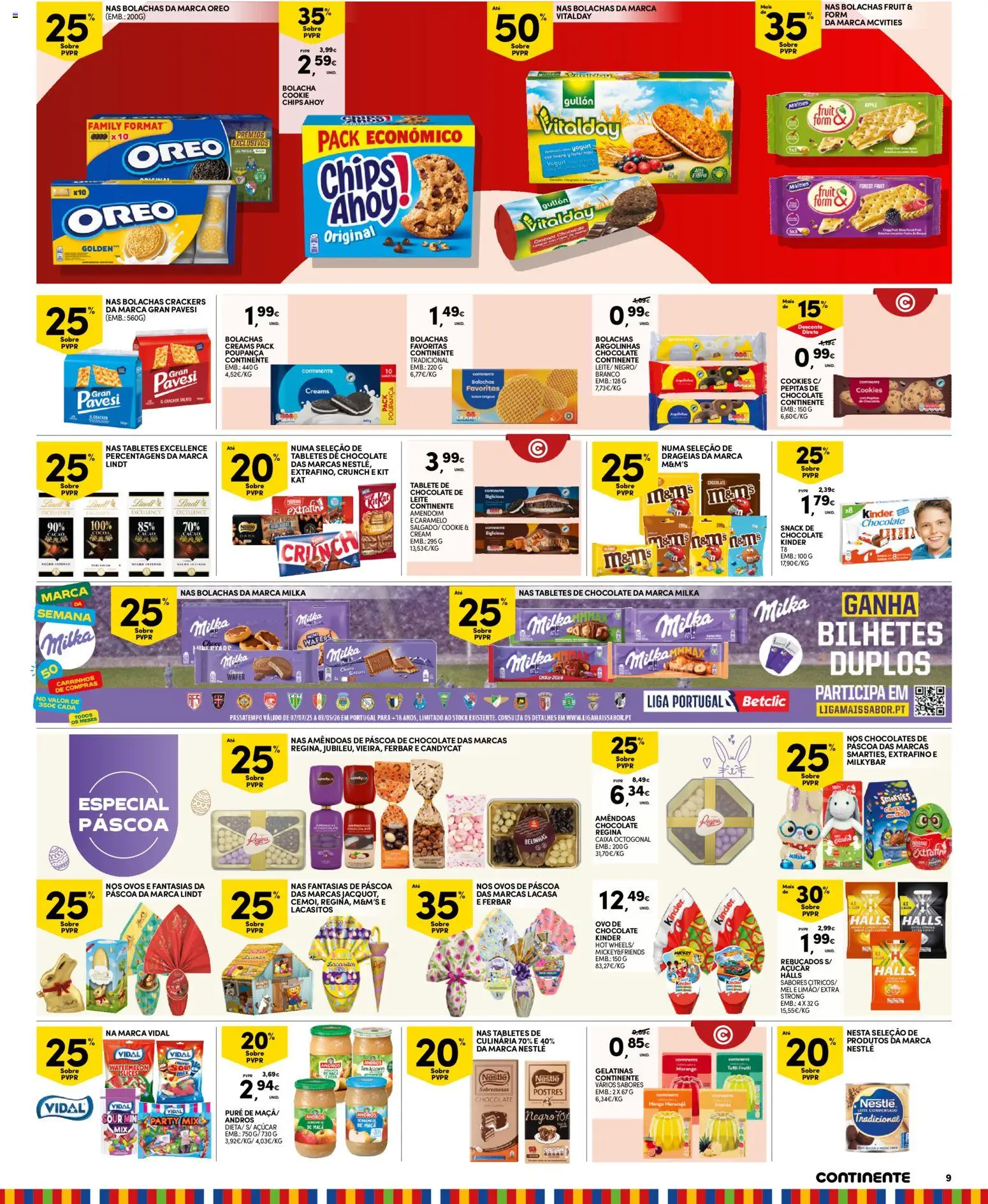 Continente - Madeira Folheto Semanal │ válido de 24.02.2026 | Página: 9 | Produtos: Milka bolachas, Leite, Nestlé, Tablet