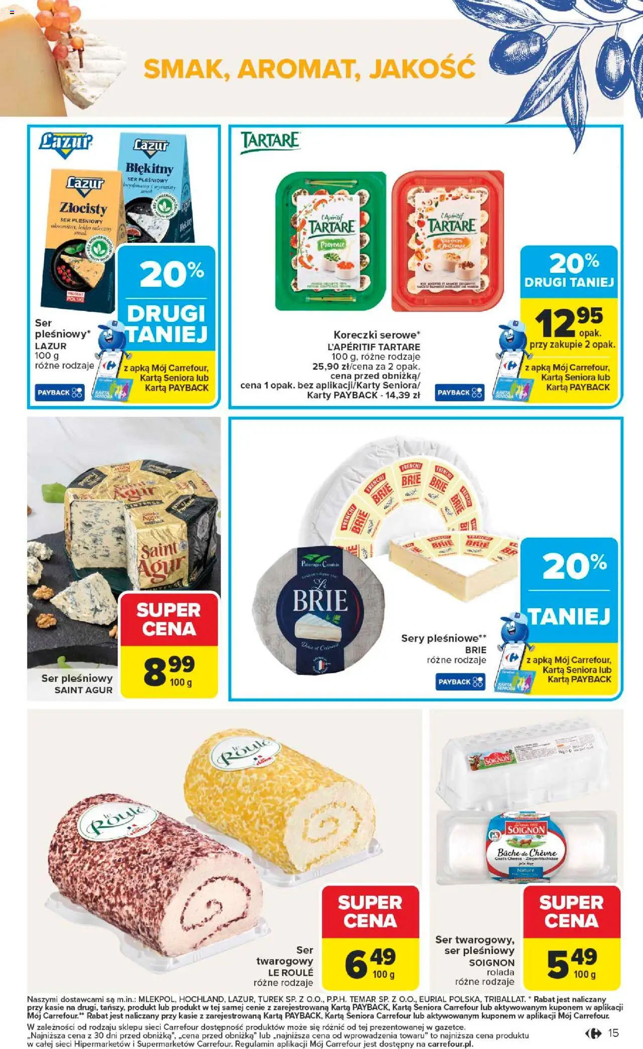 Carrefour Gazetka od 22.09.2025 | Strona: 17 | Produkty: Karta, Rolada, Ser, Sery pleśniowe