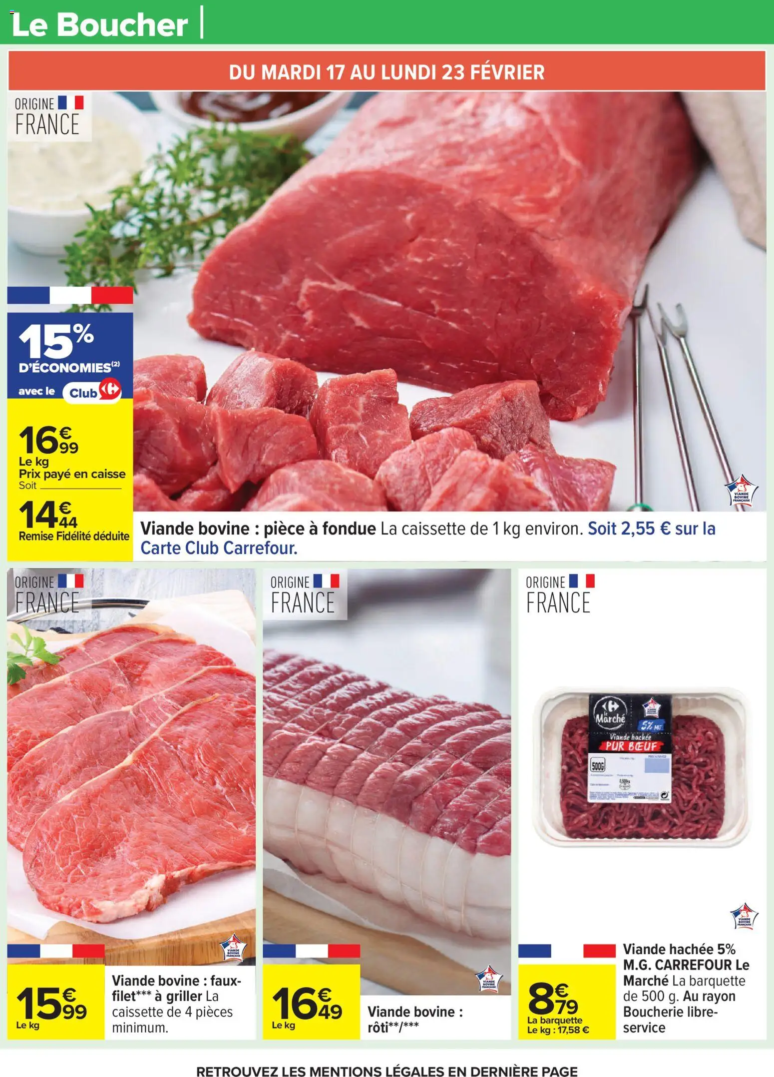 {H1} | Page: 25 | Produits: Viande hachée, Viande, Viande bovine