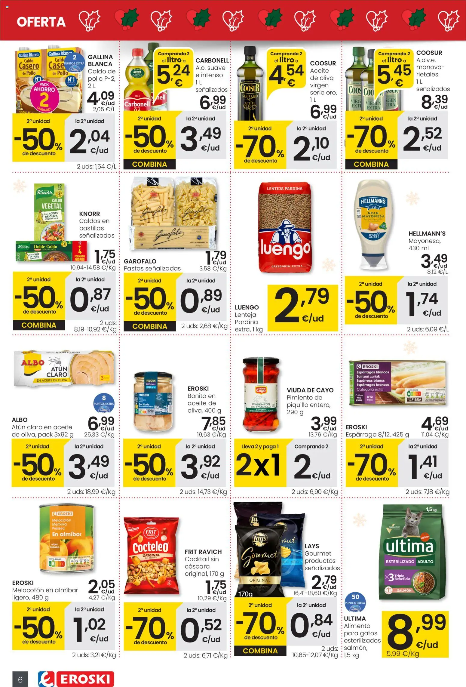 Eroski - Ofertón Navidad Aliprox │ válido desde el 27.11.2025 | Página: 6 | Productos: Aceite, Κάδος απορρυμάτων, Aceite de oliva, Atún claro