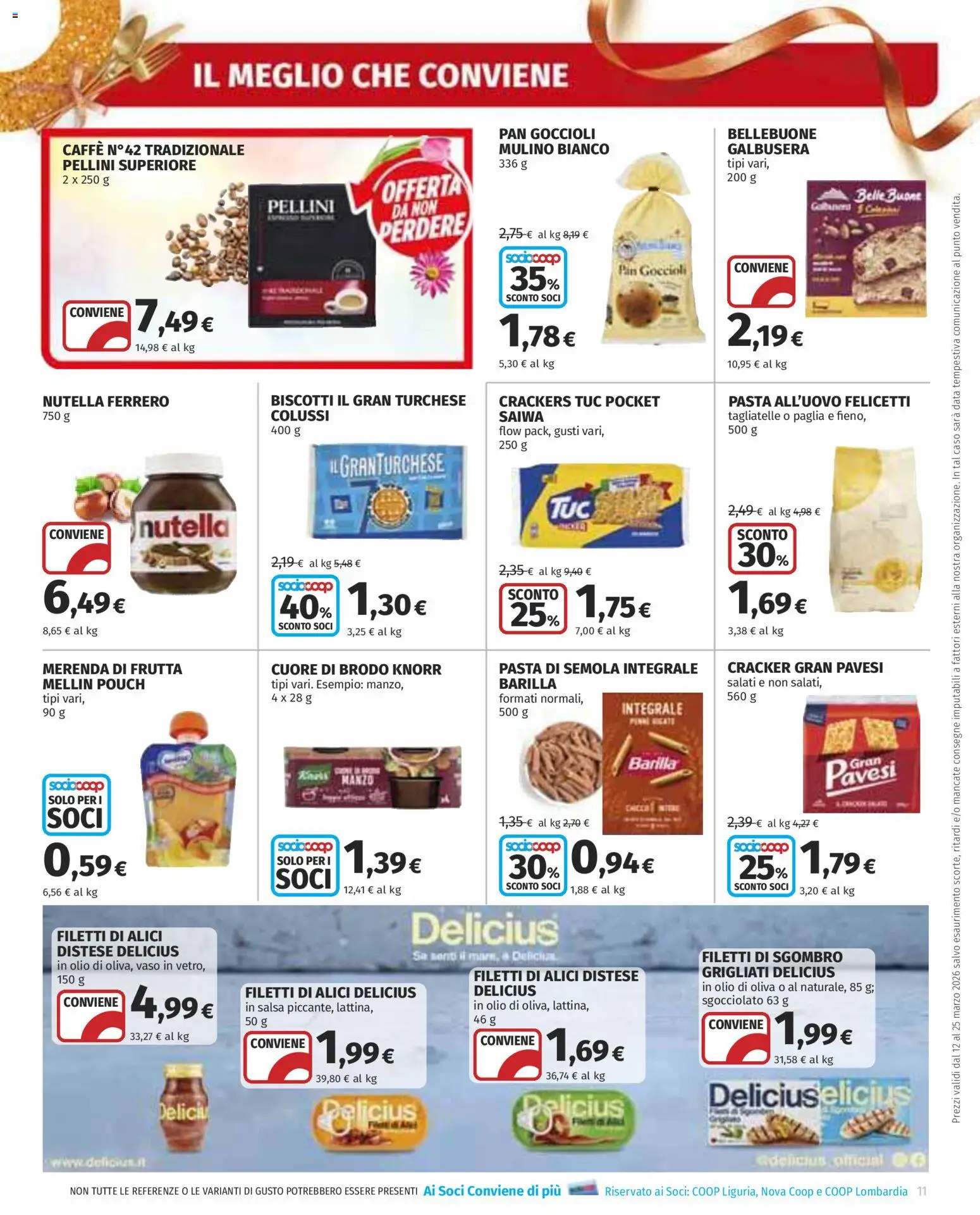 Volantino COOP del 12.03.2026 | Pagina: 11 | Prodotti: Olio, Pasta, Crackers, Olio di Oliva
