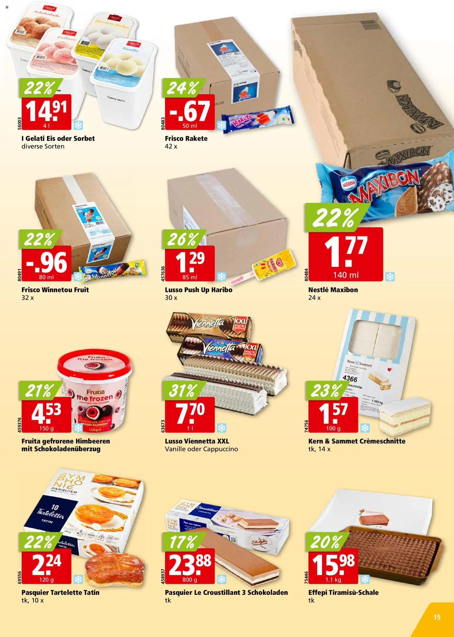 Aligro aktionen Chavannes, Matran, Genf, Sitten – gültig ab 23.03.2026 | Seite: 15 | Produkte: Schokolade, Eis