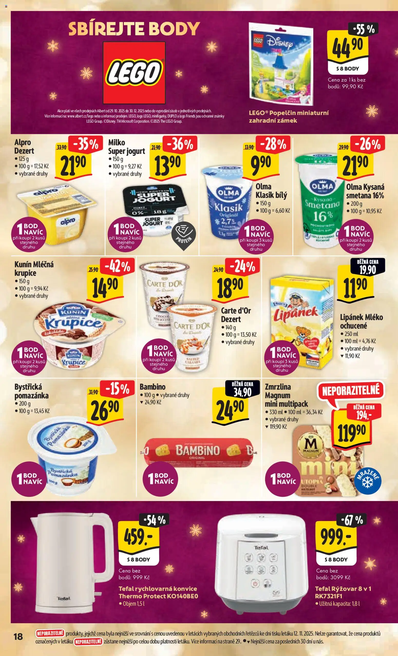 Albert leták - Hypermarket od 19.11.2025 | Strana: 27 | Produkty: Krupice, Zmrzlina, Rychlovarná konvice, Carte d'or
