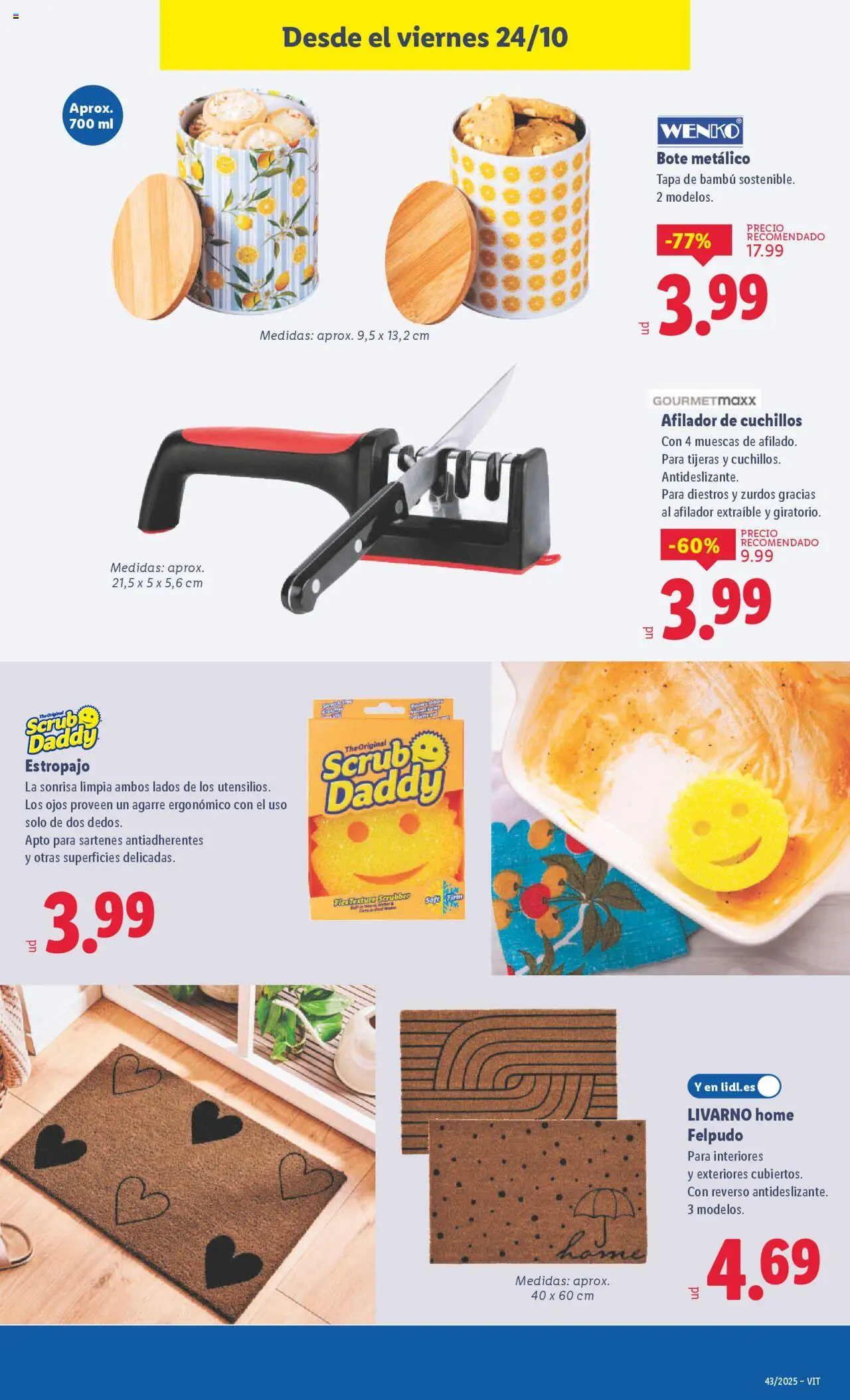 Lidl folleto de bazar │ válido desde el 20.10.2025 | Página: 25 | Productos: Felpudo