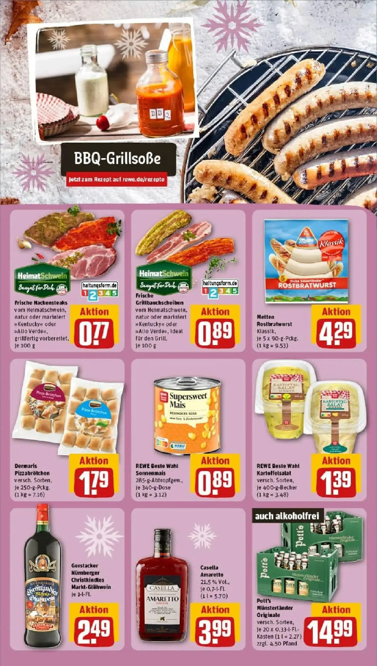 Rewe prospekt Dortmund	 – gültig ab 02.02.2026 | Seite: 21 | Produkte: Nackensteaks, Grill, Pizza