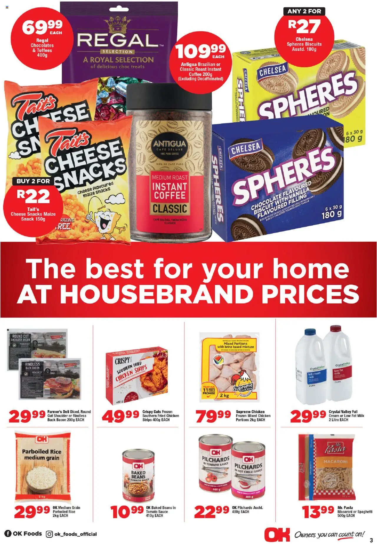 OK Foods Northen Cape - Specials │ valid from 13.08.2025 | Page: 3 | Products: Pilchards, Rice, Chilli, Bacon