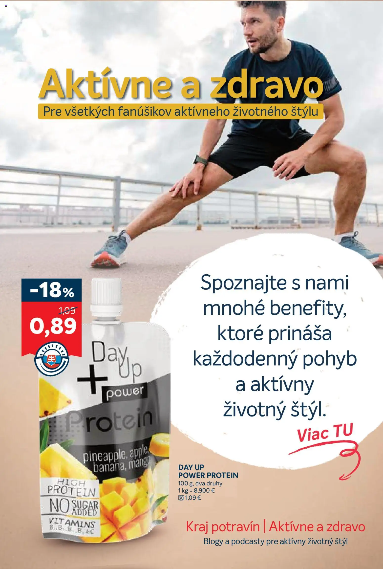 Nové Kraj akcie – leták je platný od 16.04.2026 | Strana: 8 | Produkty: Protein, Mango