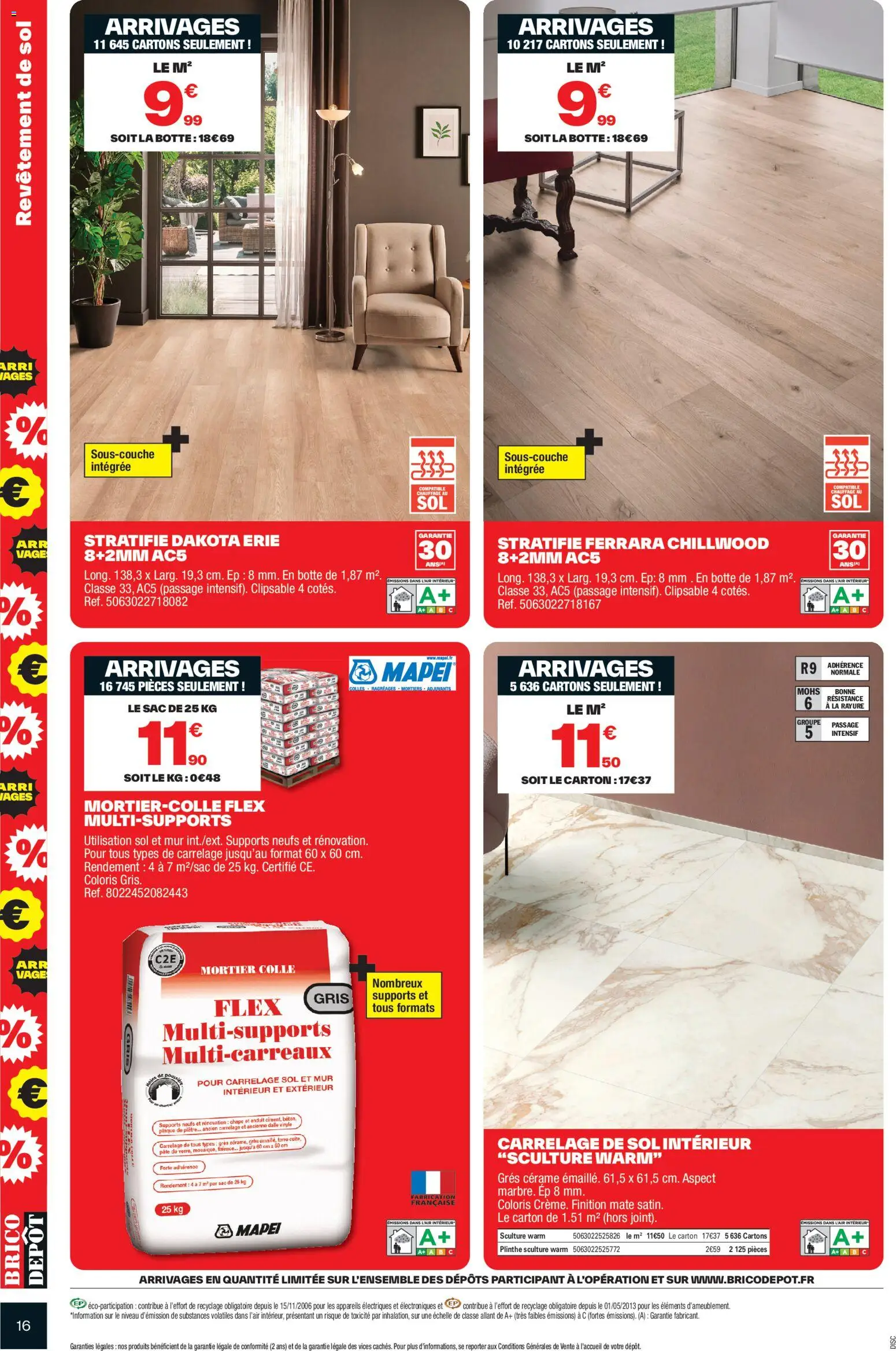 {H1} | Page: 16 | Produits: Plinthe, Mortier, Plâtre, Colle