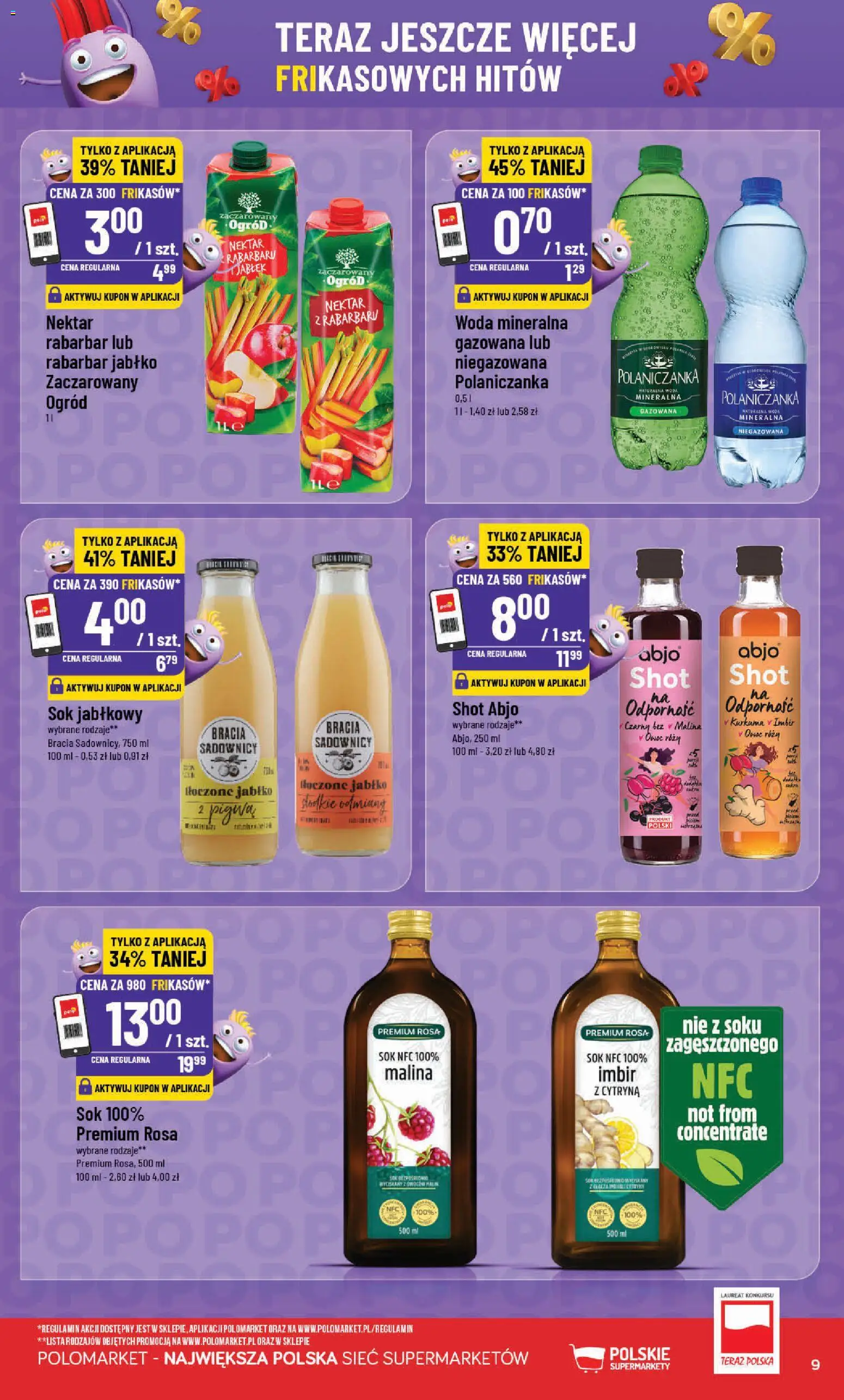 POLOmarket gazetka - Frikasowe Hity od 11.03.2026 | Strona: 9 | Produkty: Cytryna, Pigwa, Sok jabłkowy, Woda