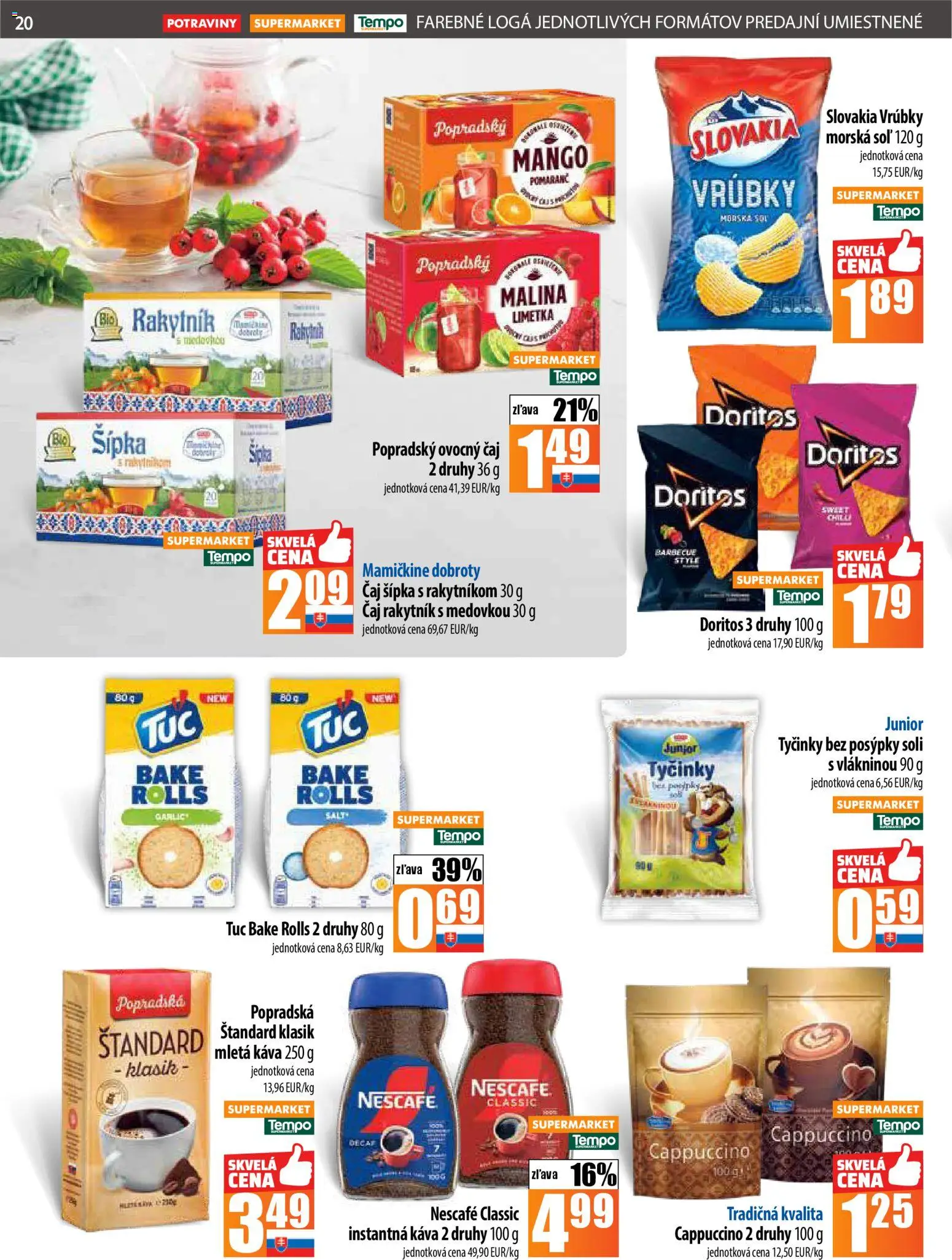 Nové COOP Jednota akcie – leták je platný od 06.11.2025 | Strana: 20 | Produkty: Káva, Chilli, Soľ, Nescafé Classic