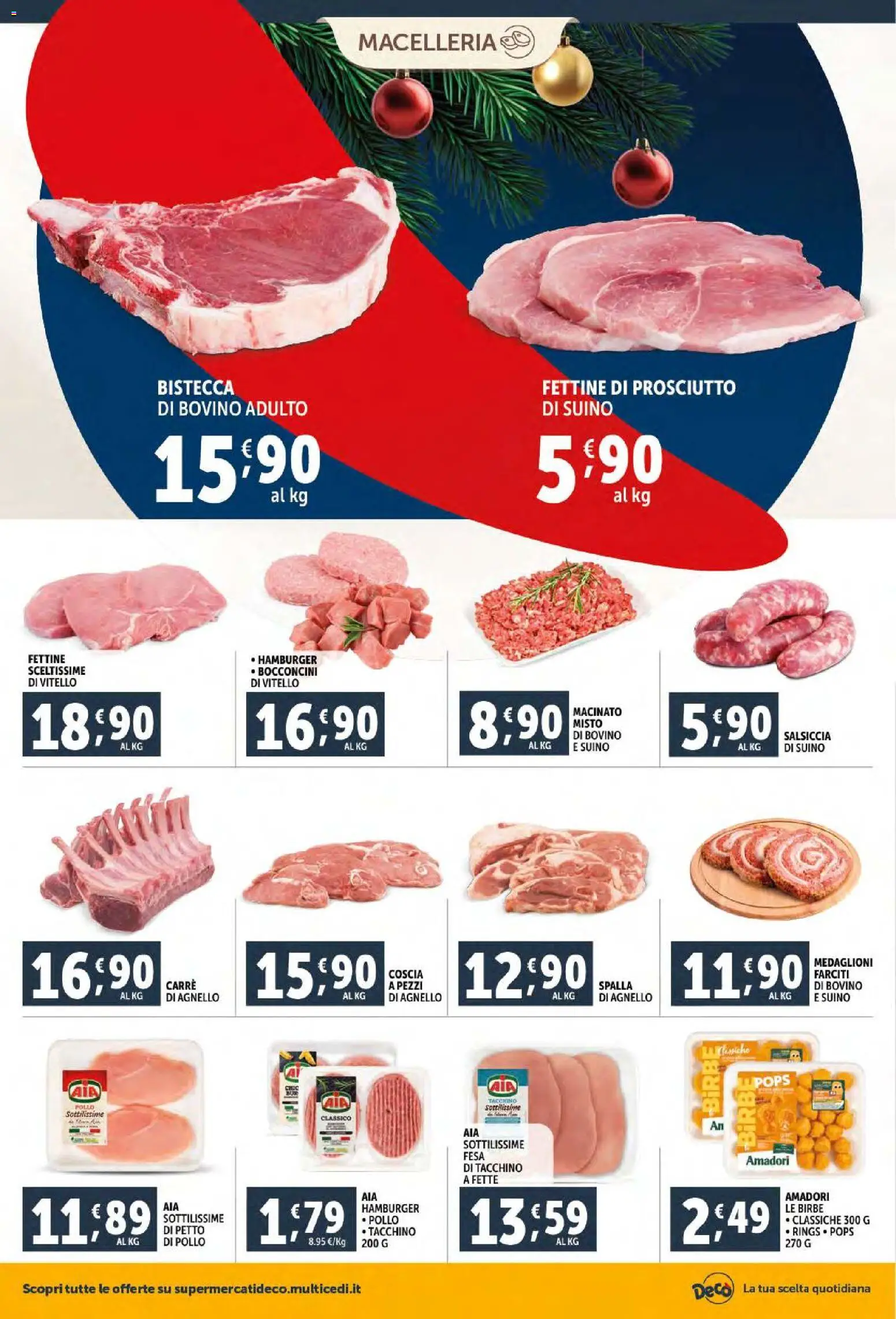 Volantino Decò del 02.12.2025 | Pagina: 12 | Prodotti: Bovino, Suino, Tacchino, Vitello